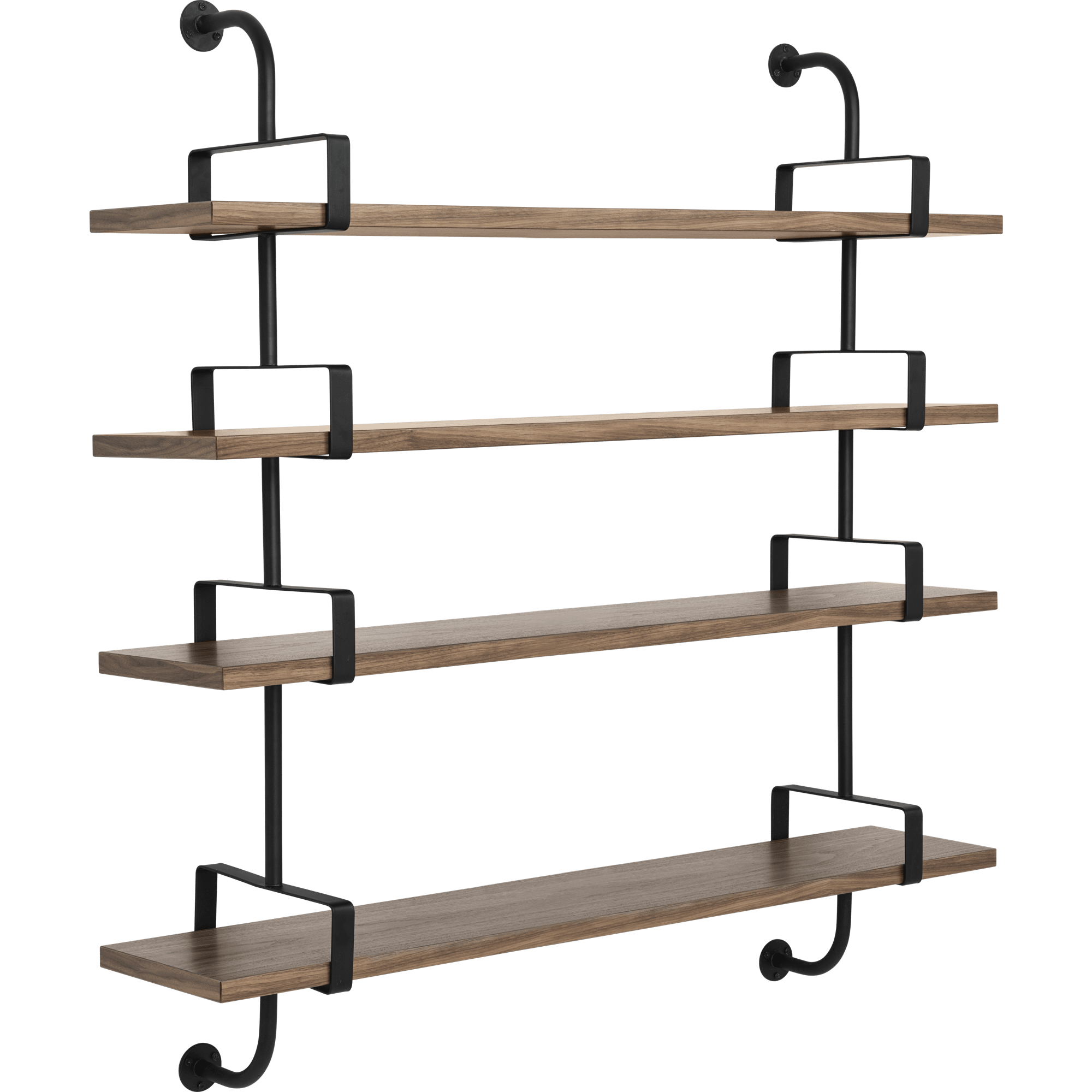 GUBI Démon Shelf L155 cm 4 Shelves American Walnut