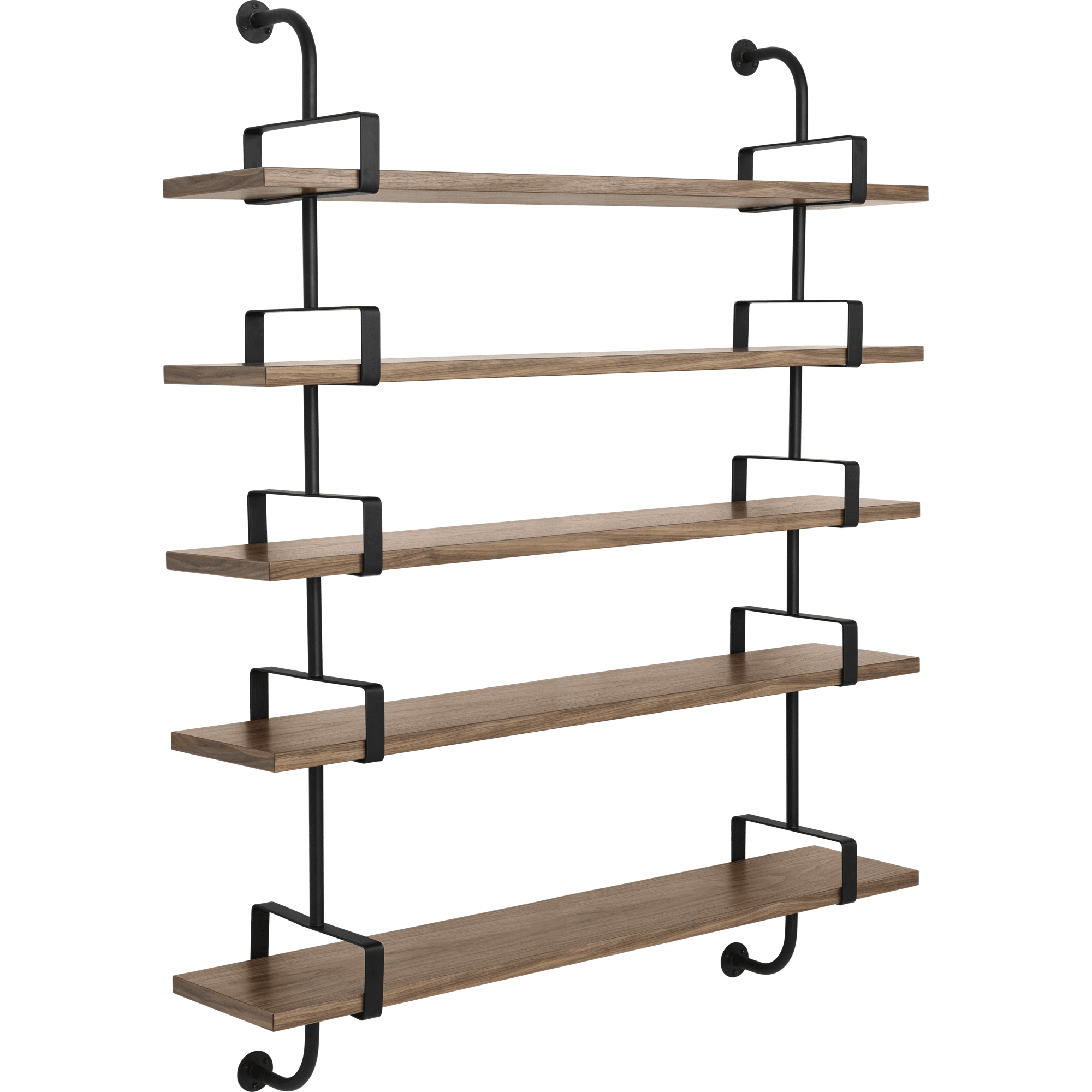 GUBI Démon Scaffale L155 cm 5 Ripiani Noce Americano