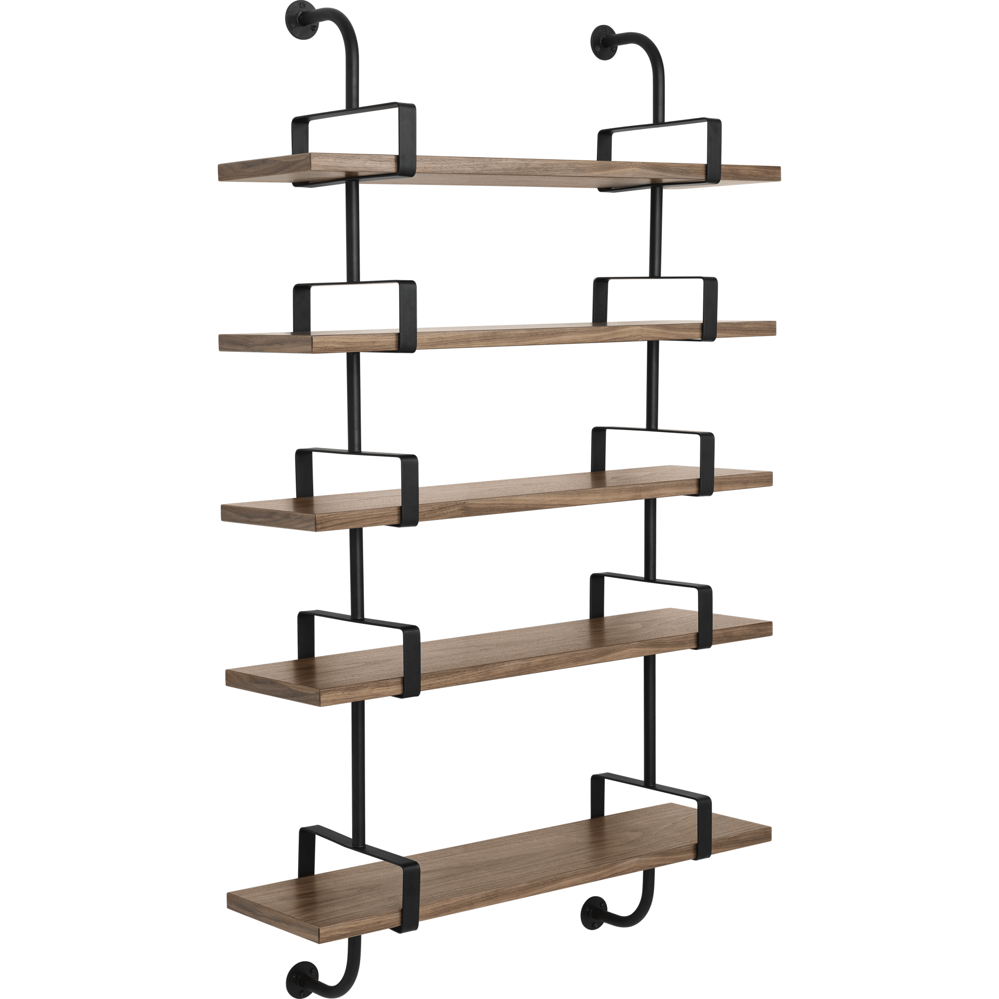 GUBI Démon Shelf L95 cm 5 Shelves American Walnut