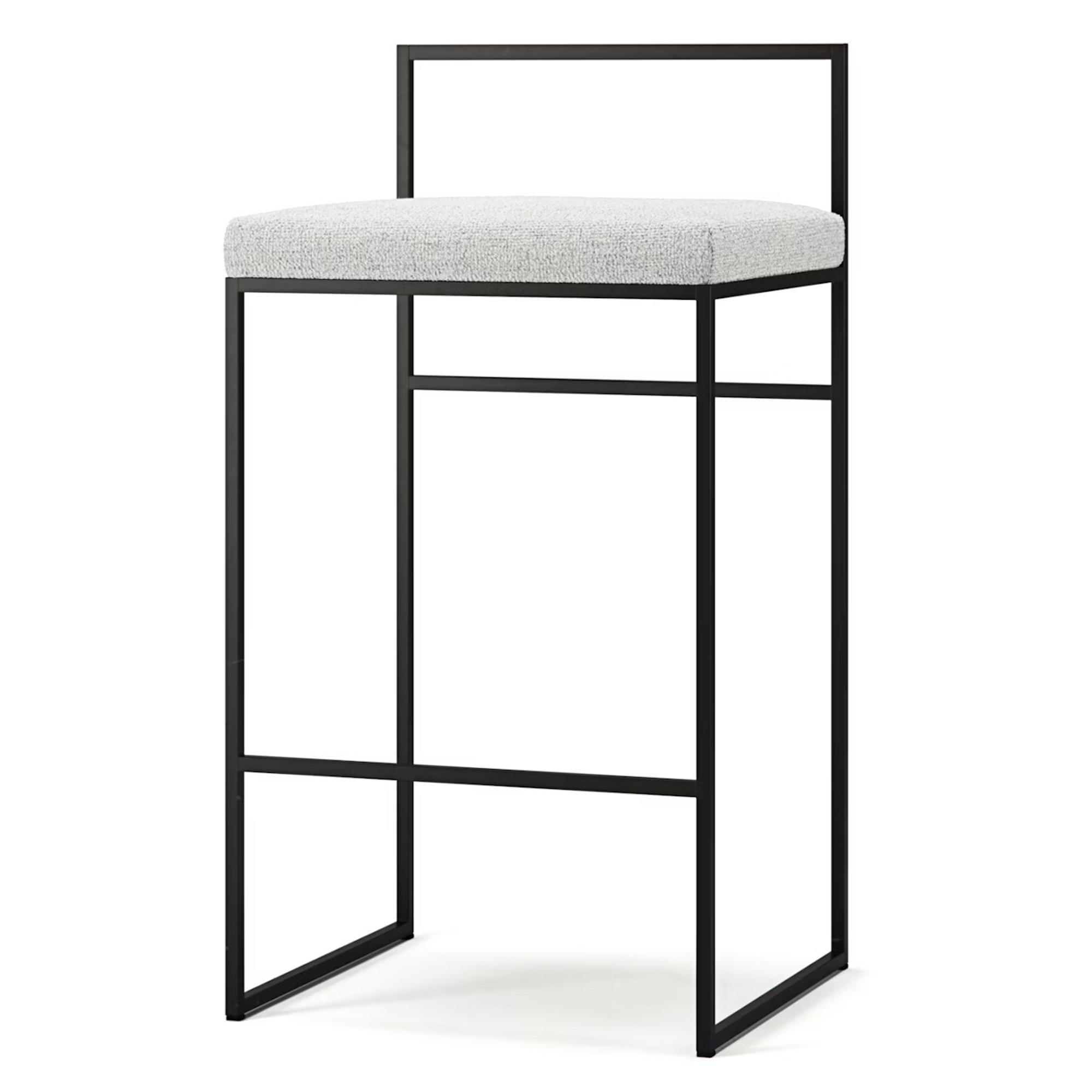 Department Barstol Med Rygstøtte 80 cm Sort/Pacific White