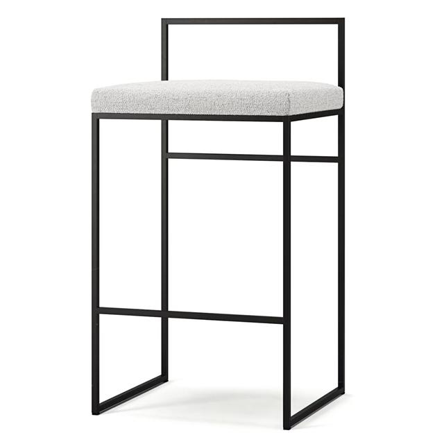 Department Barstol Med Rygstøtte 80 Cm Sort/pacific White