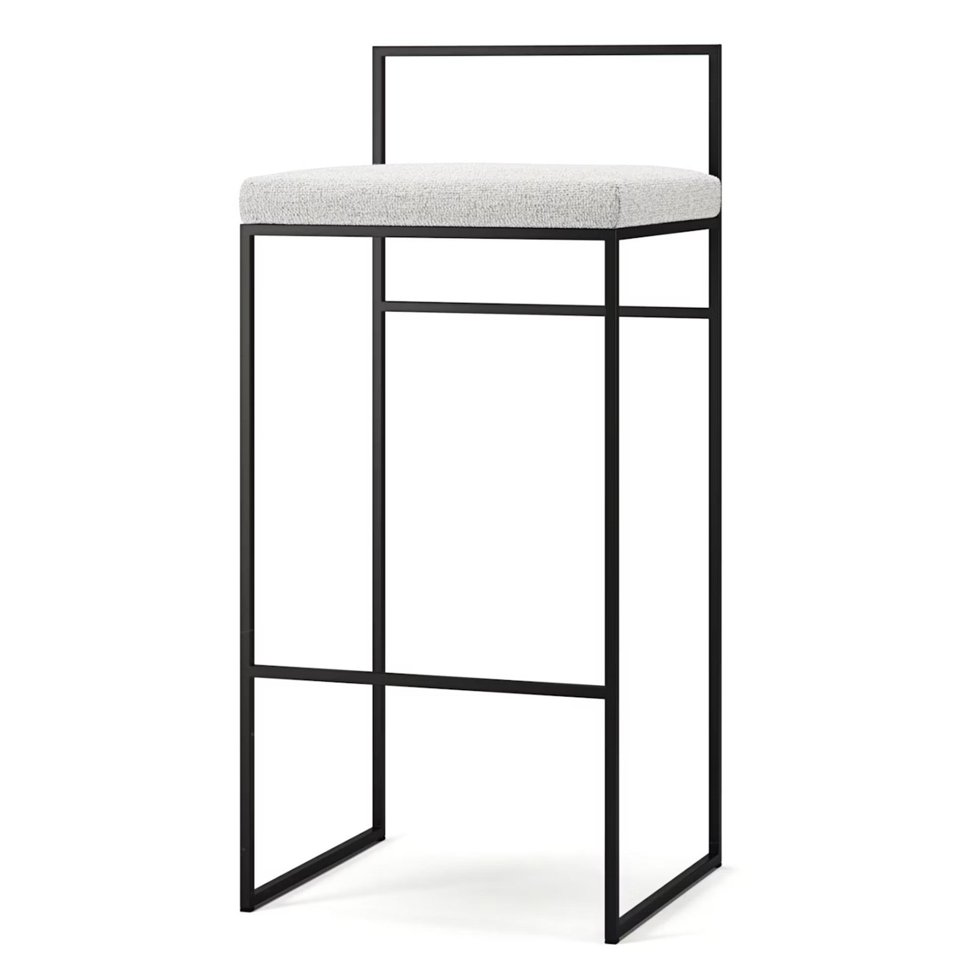 Department Barstol Med Rygstøtte 90 cm Sort/Pacific White