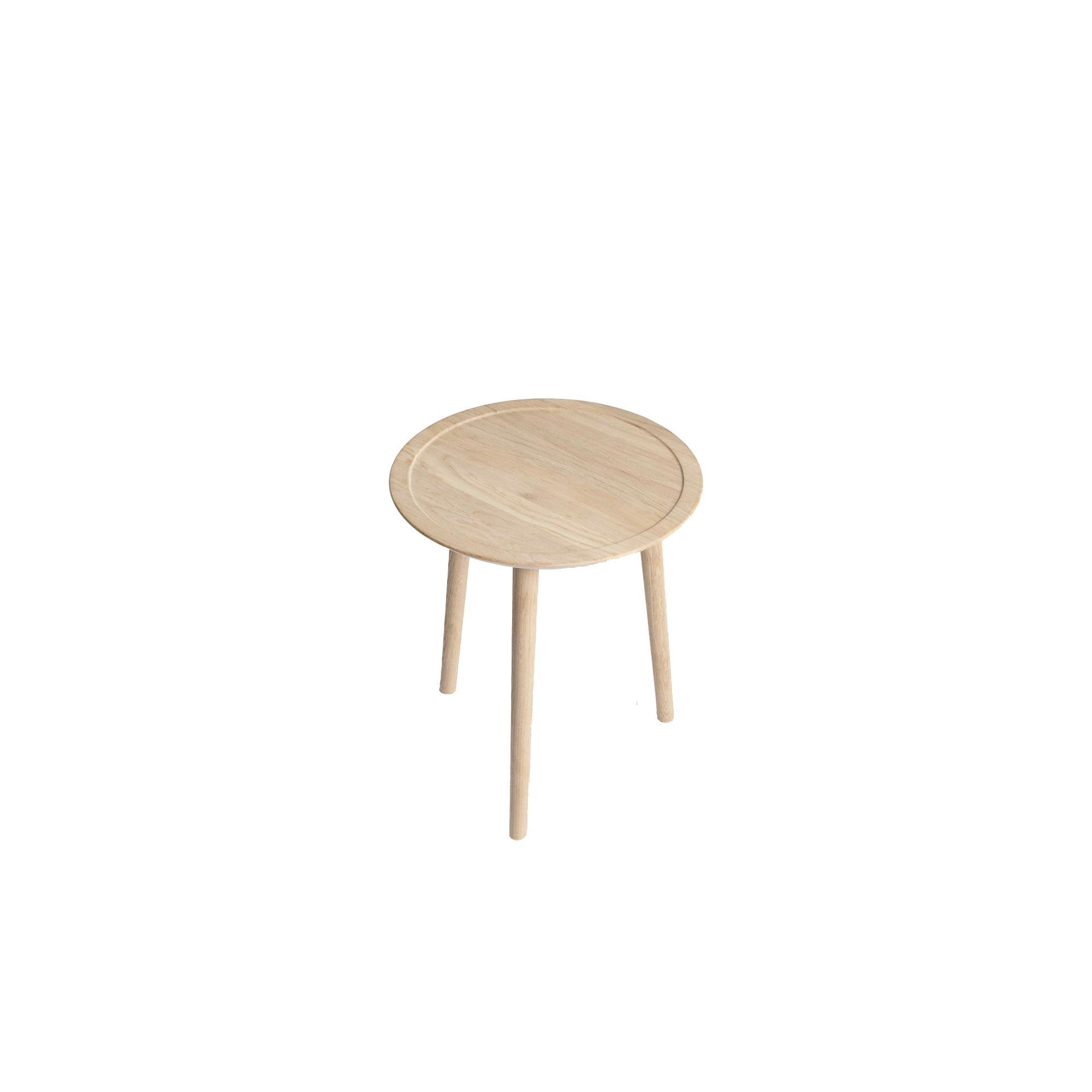 Ro Collection Dodona Couchtisch Ø46, geseifte Eiche