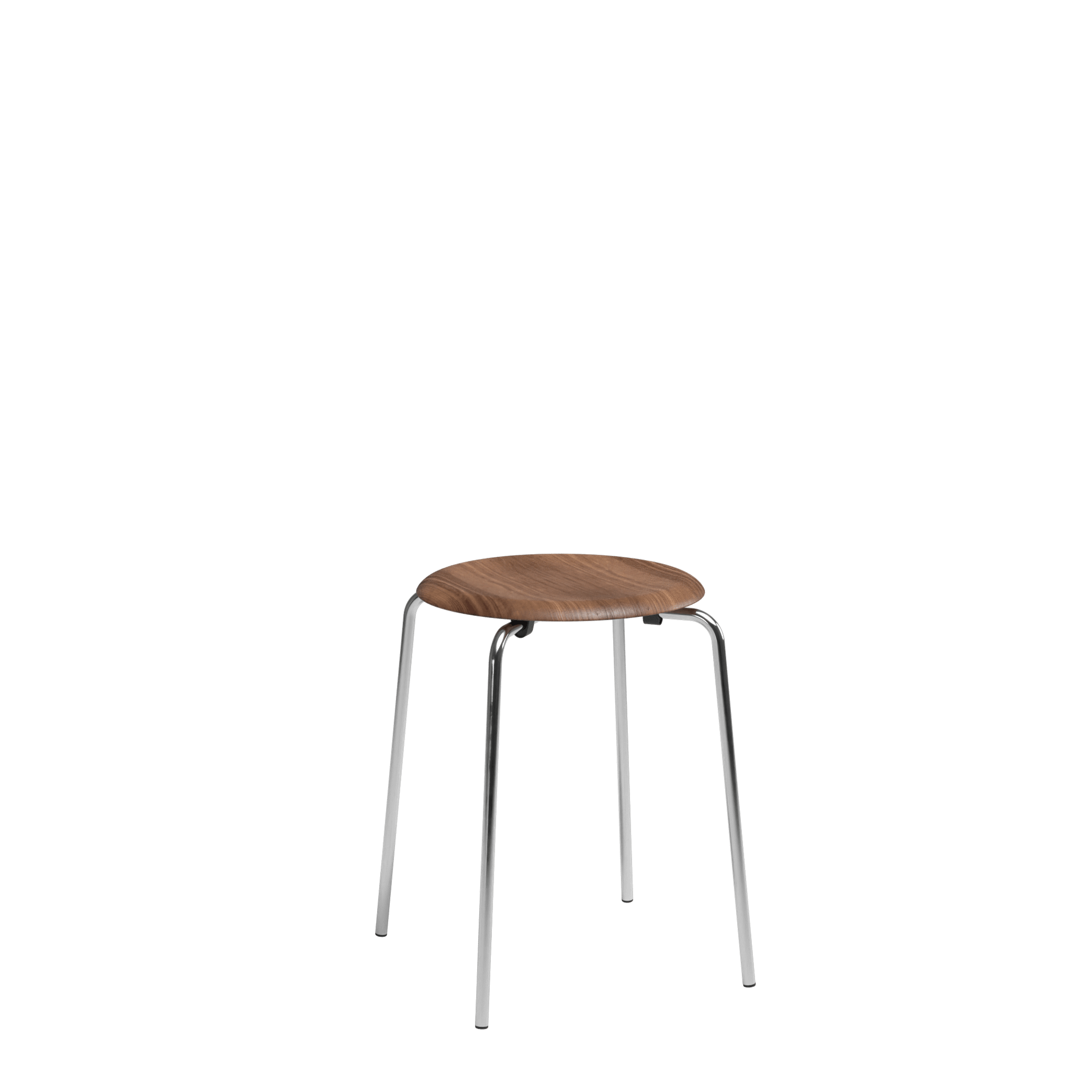 Sgabello Fritz Hansen Dot Cromo/ Noce