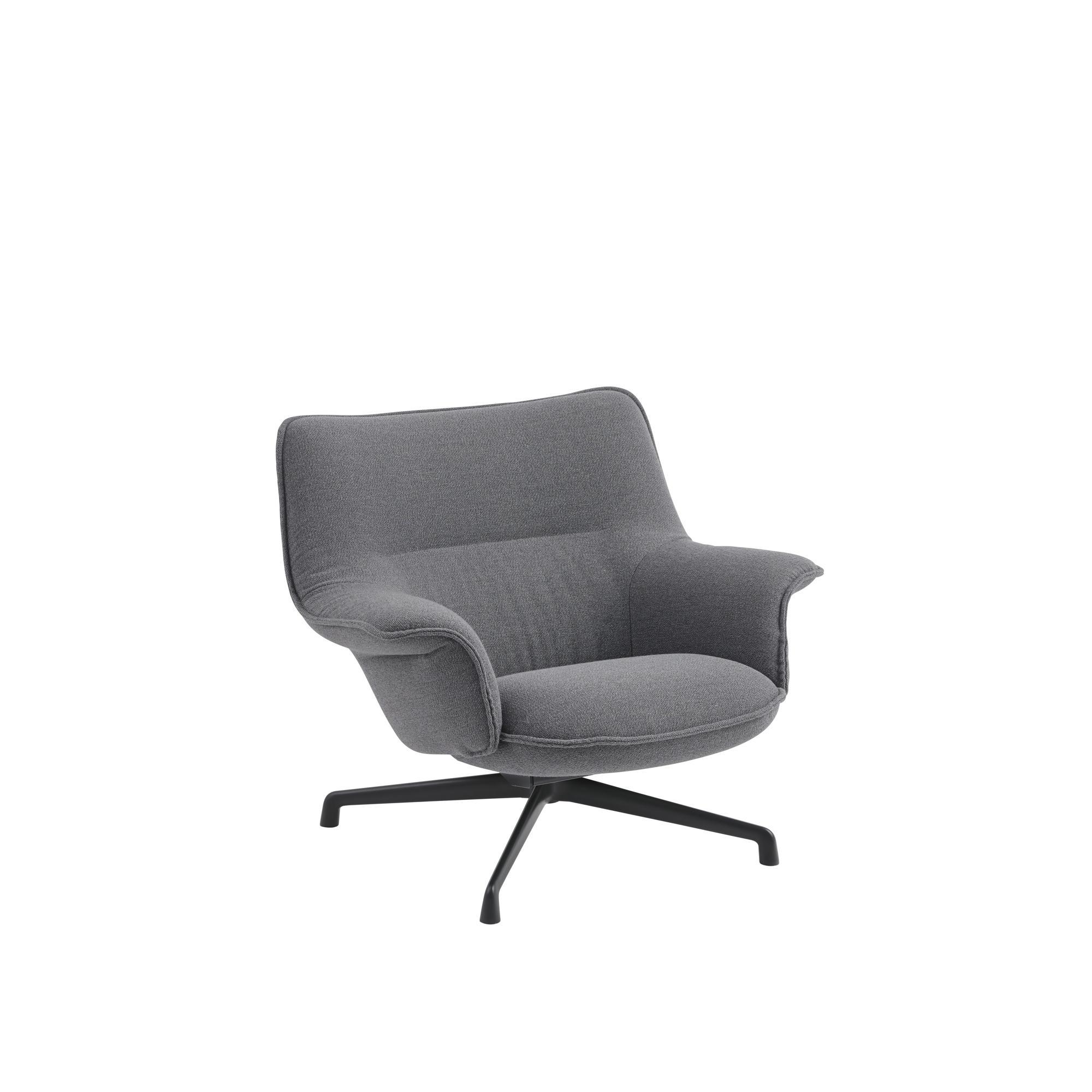 Muuto Doze Armchair Low Back Ocean 80/Anthracite Black