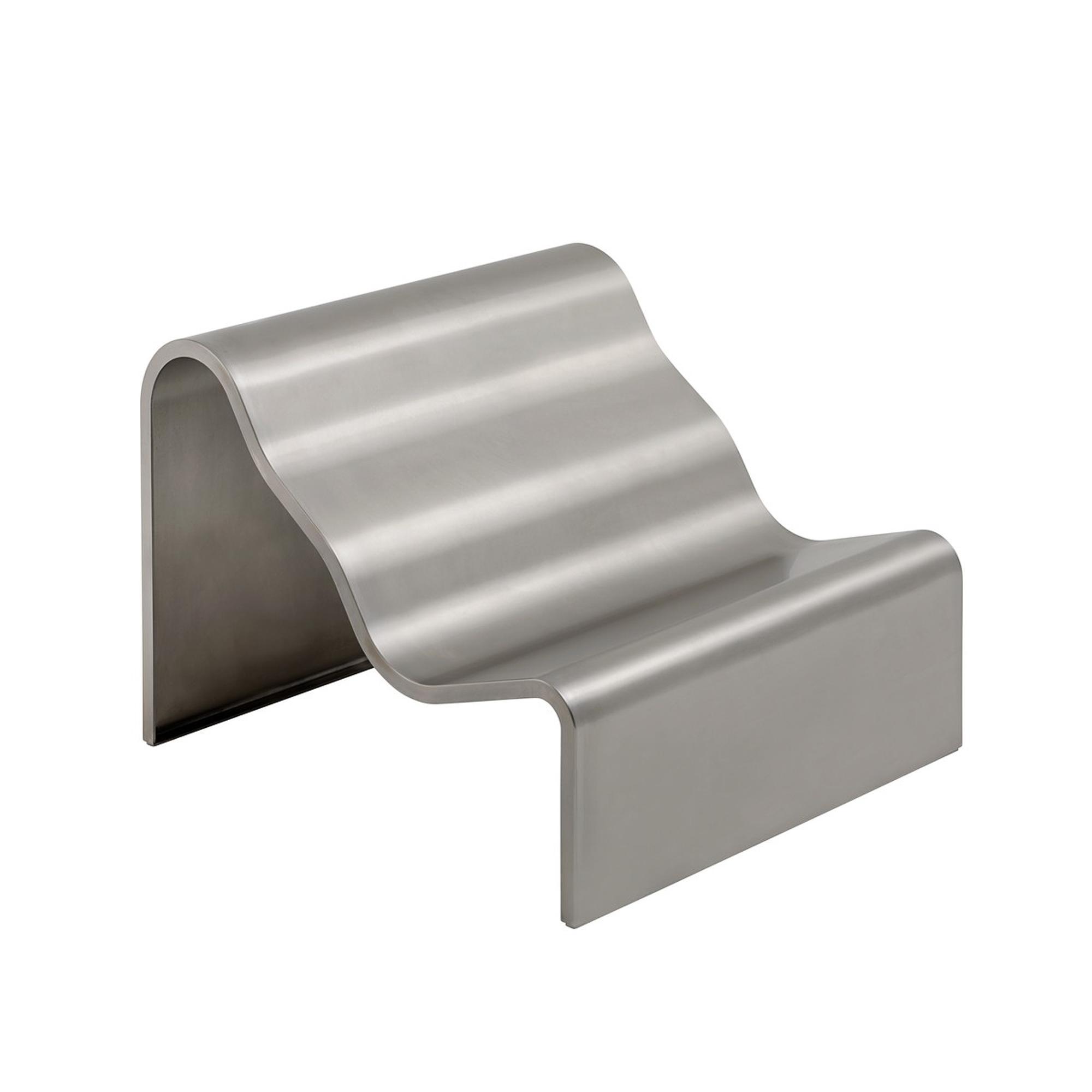 Panca Muuto Dream View 100 cm Alluminio Spazzolato