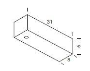 Ilti Luce Driver Med 1 Hul 31x8x6 cm Sort