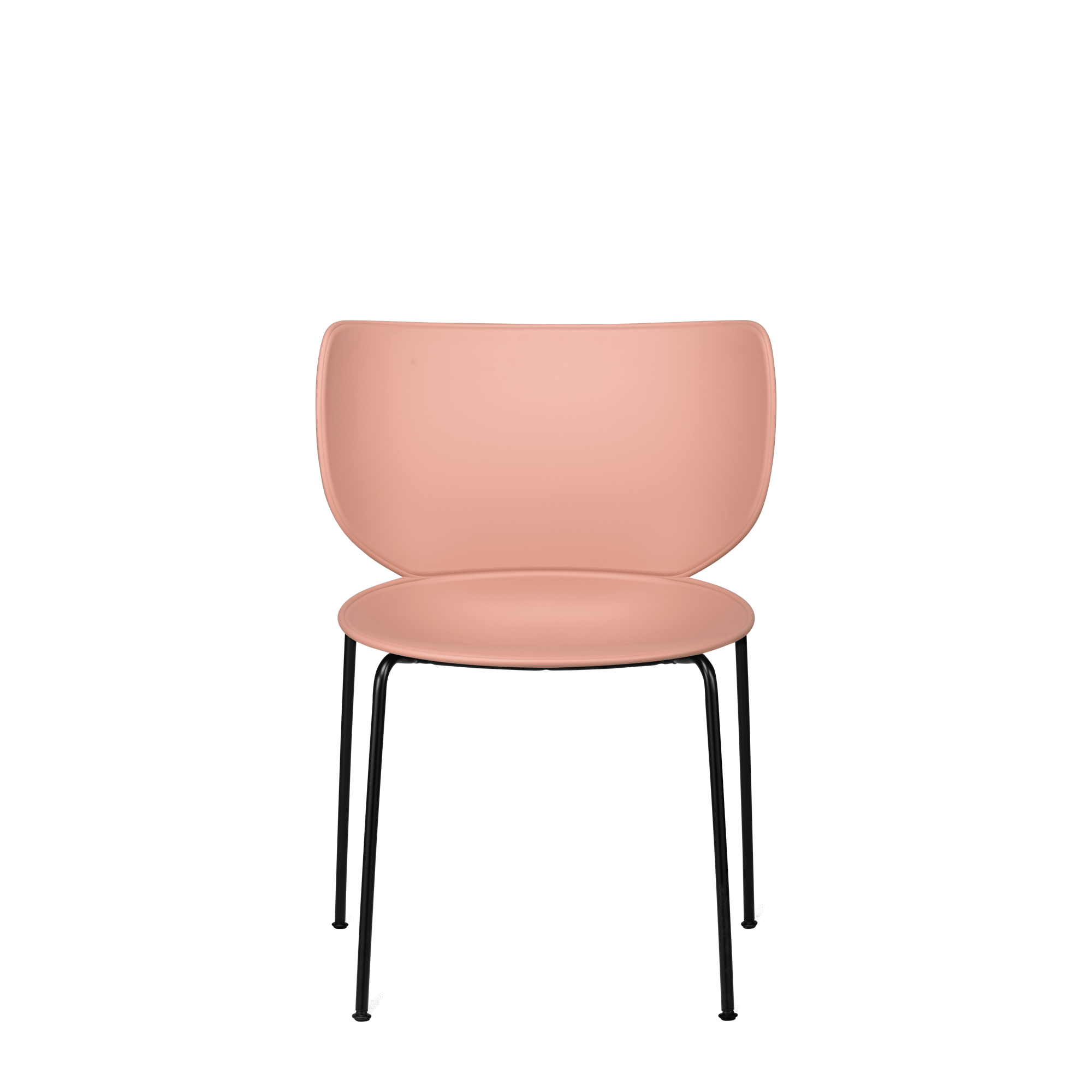 Moooi Hana Dining Chair Unpadded Set of 2 Dusty Pink/ Black Stackable