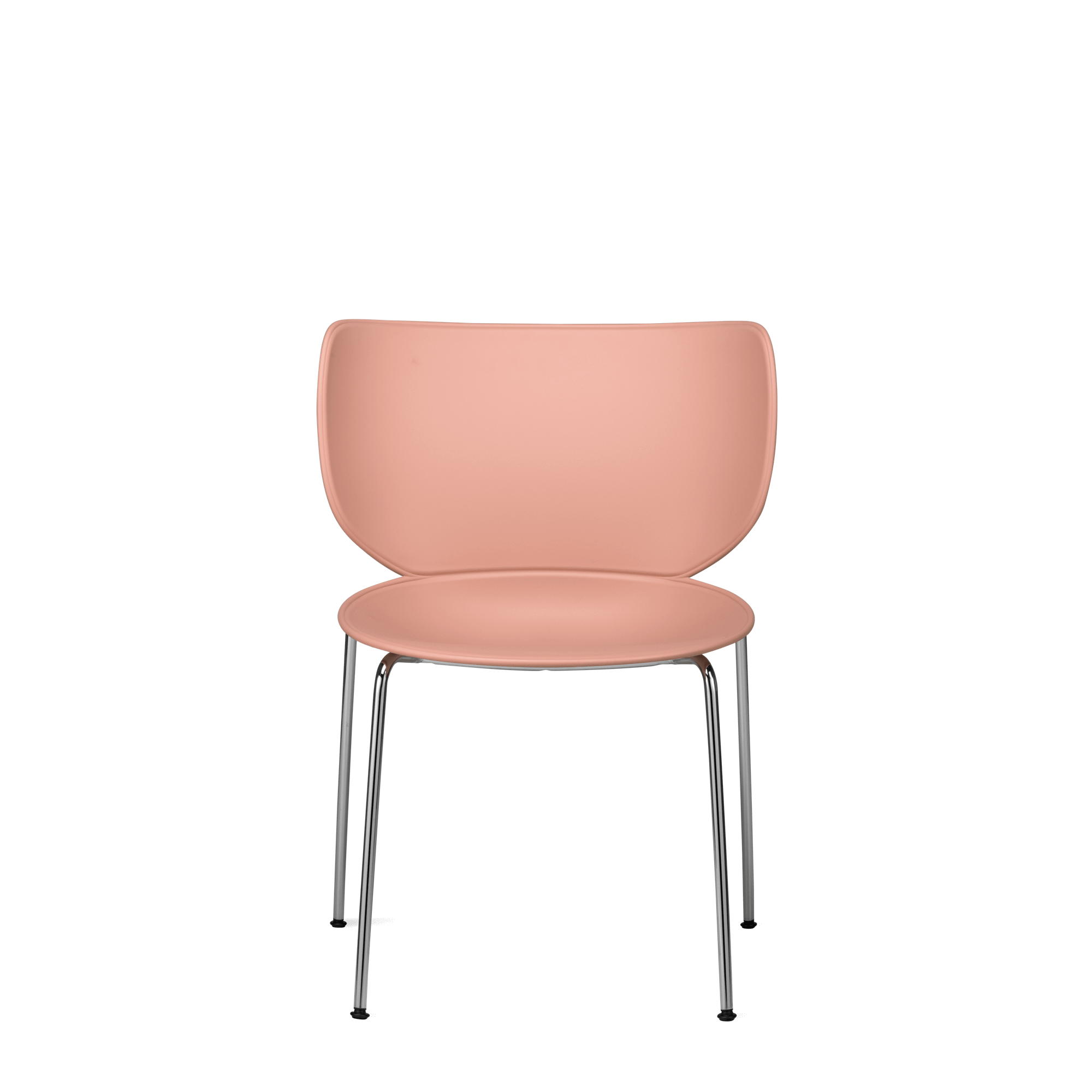 Moooi Hana Dining Chair Unpadded Set of 2 Dusty Pink/ Chrome Stackable