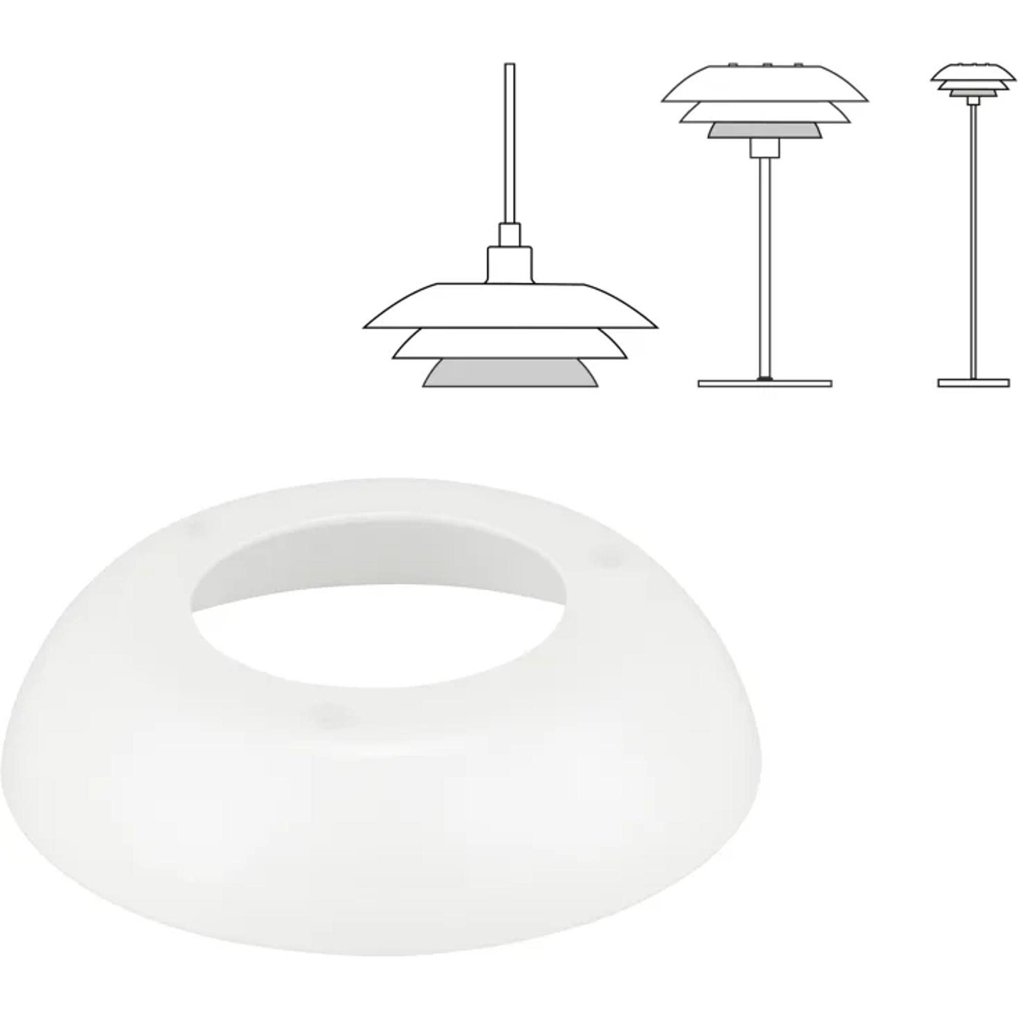 Dyberg Larsen Reserveglas Tbv DL20 Lampenkap Wit