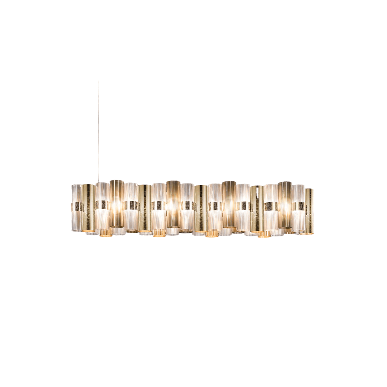 SLAMP La Lollo Linear Pendant 140 Gold