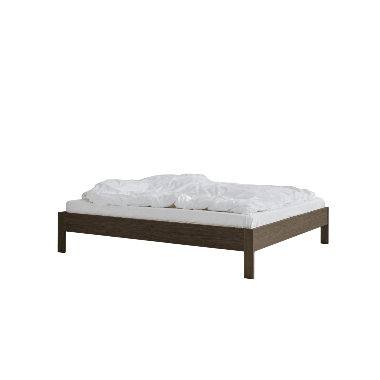 Rye Sleep sängram utan huvudgavel 200x200 rökt ek