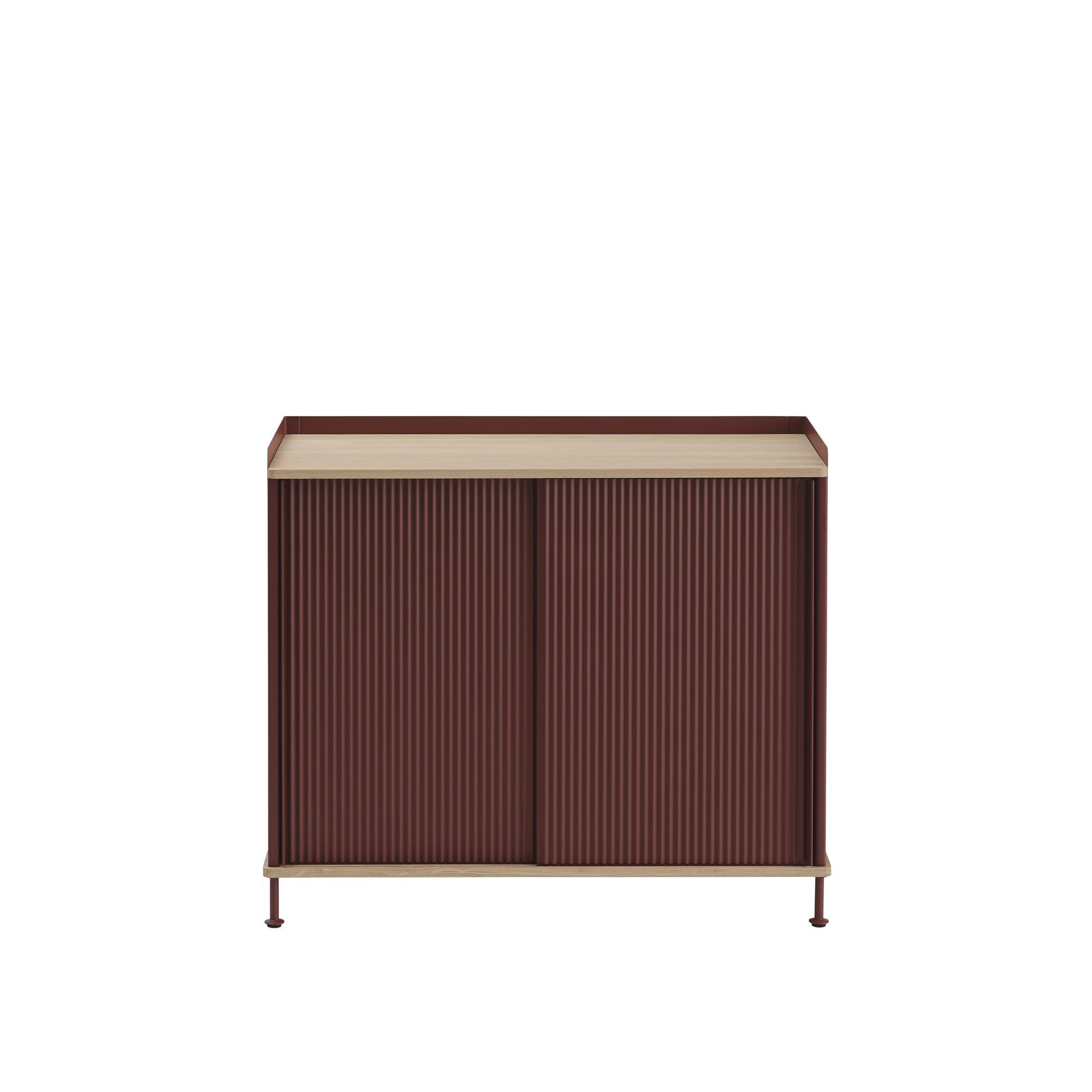 Muuto Enfold Cabinet 100x45 Oak/Deep Red