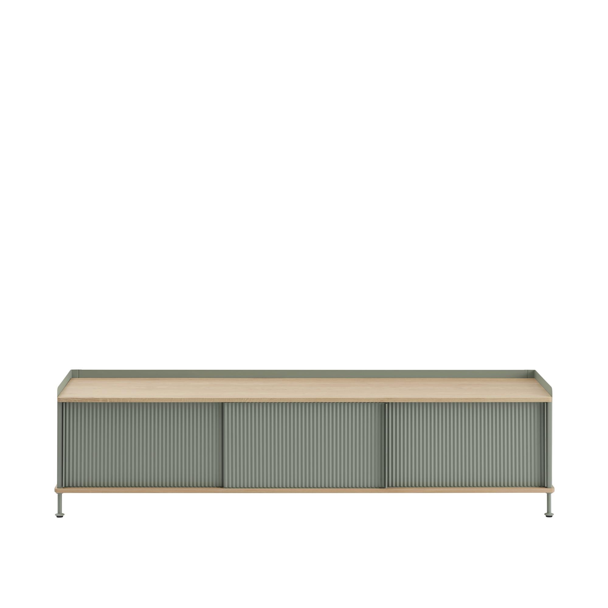 Muuto Enfold sivupöytä 186x45 tammi/Dusty Green