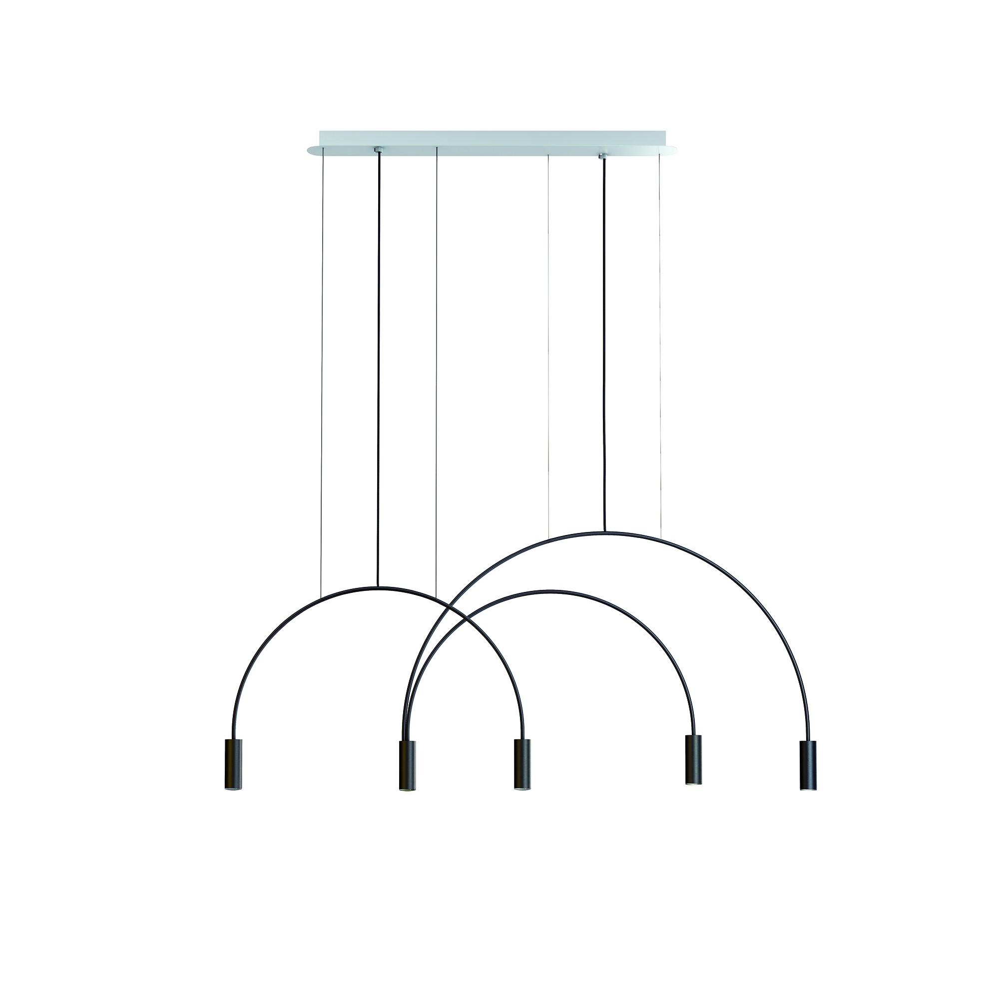 Estiluz Volta 5 Lámpara colgante 2700K Negro