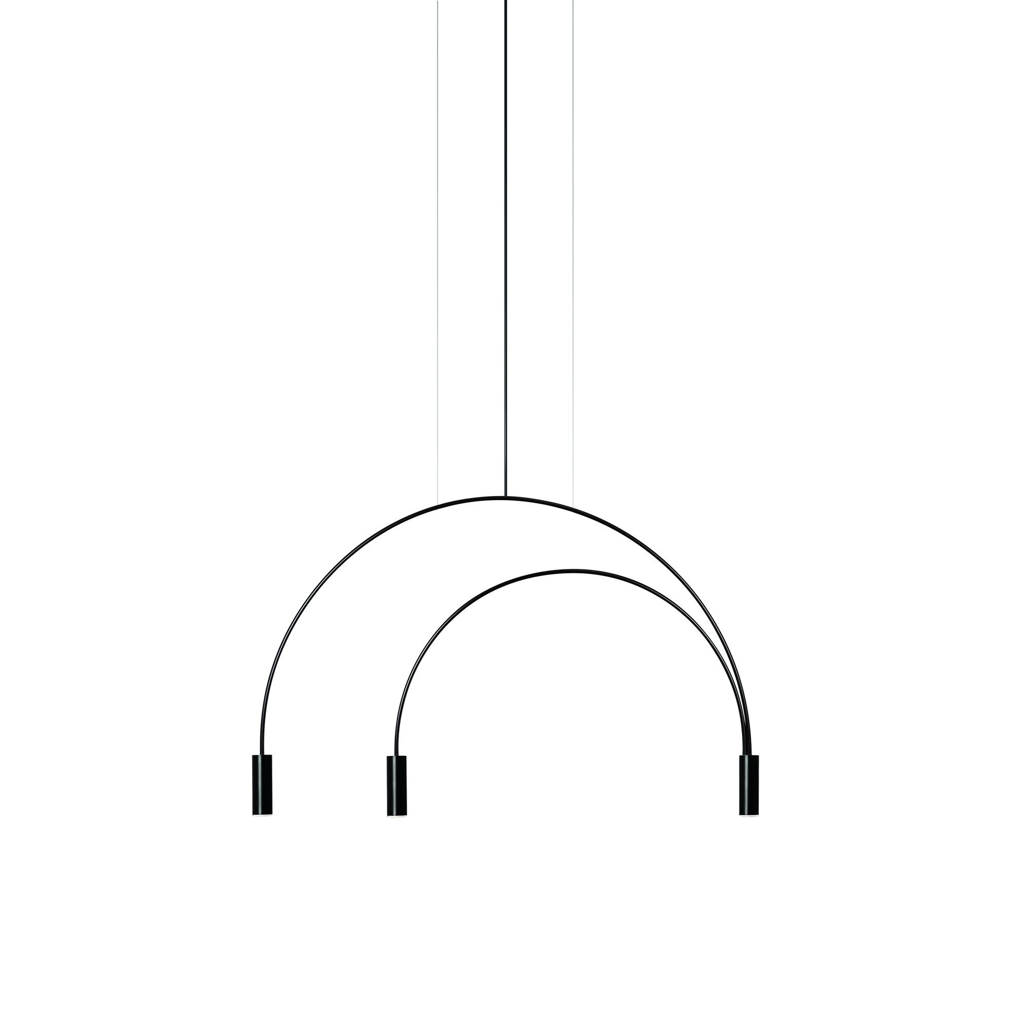 Lampadario Estiluz Volta 3 Lampadario Nero