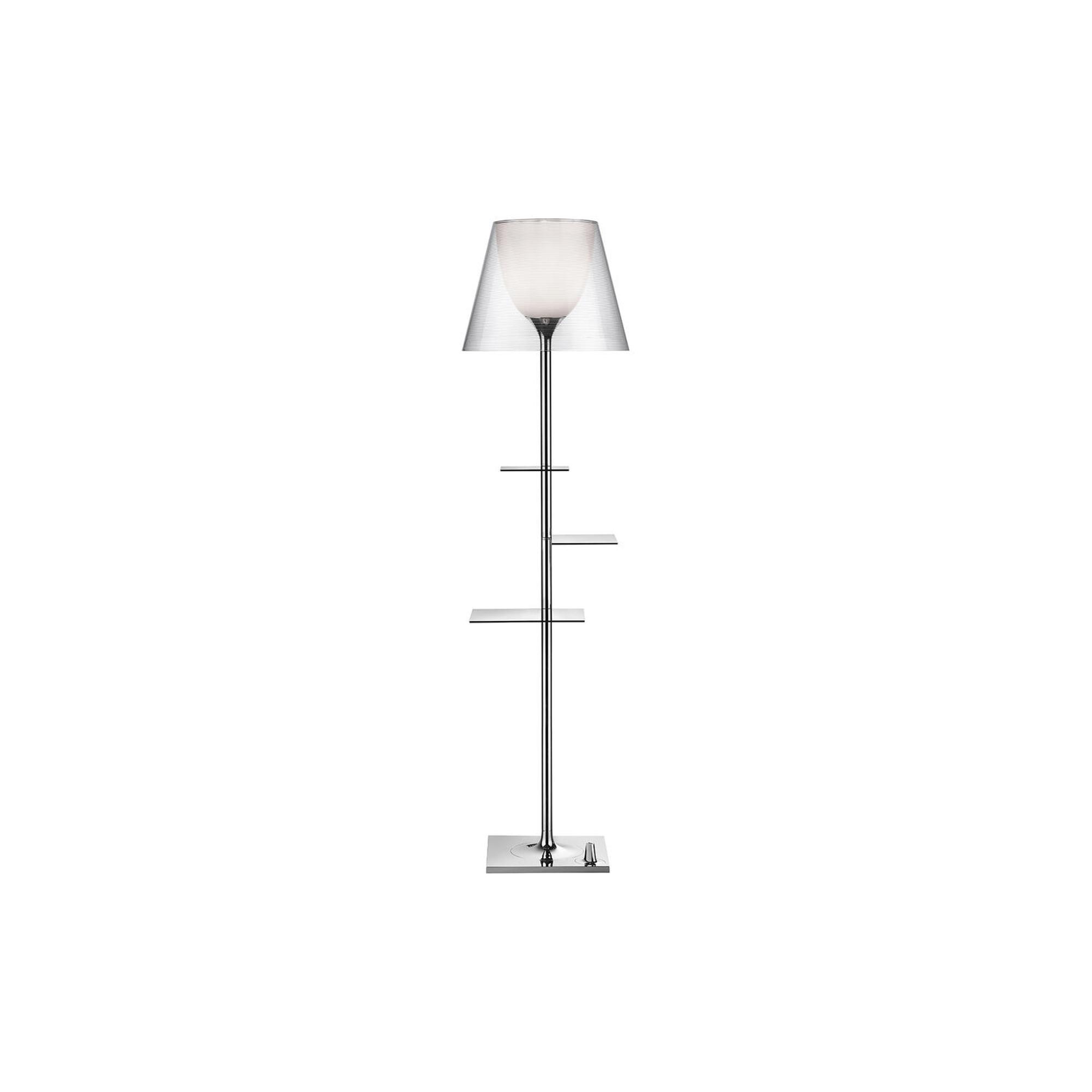 Flos Bibliotheque Floor Lamp Chrome/ Transparent