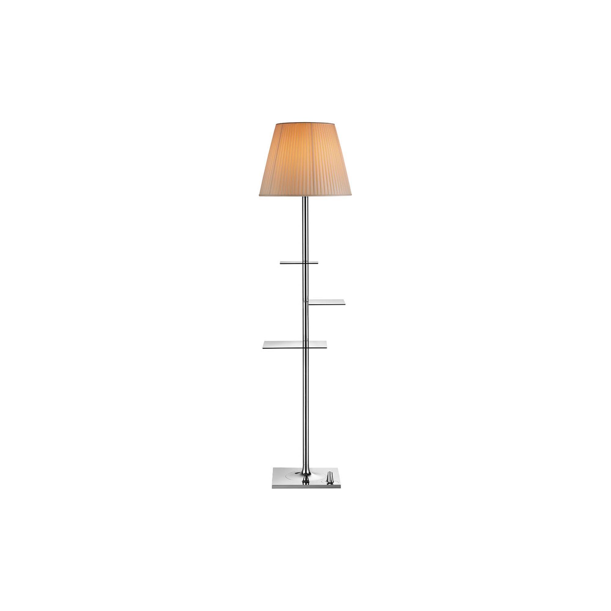 Flos Bibliotheque Vloerlamp Chroom/Stof