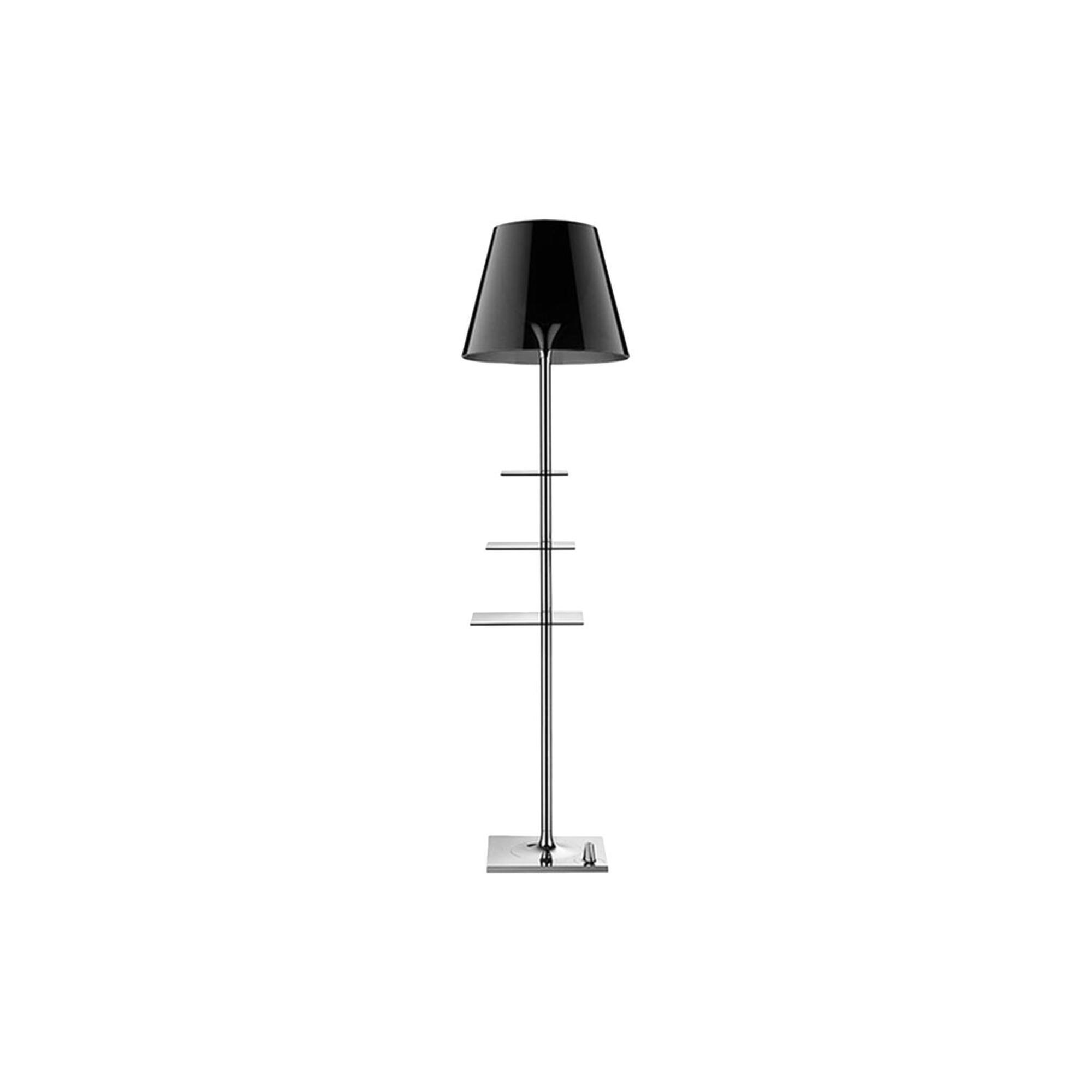 Flos Bibliotheque Vloerlamp Chroom/ Gerookt