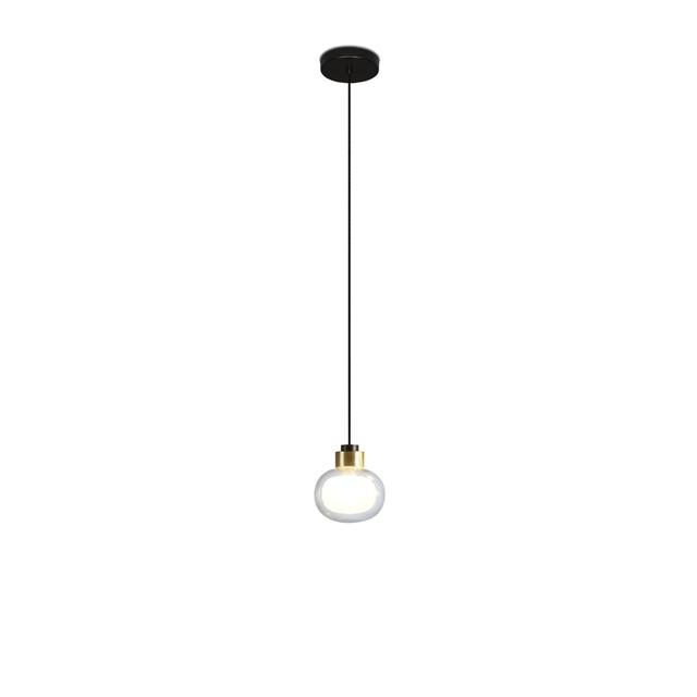 TOOY Nabila 552.22L Taklampa Svart/ Borstat M&auml;ssing/ Transparent