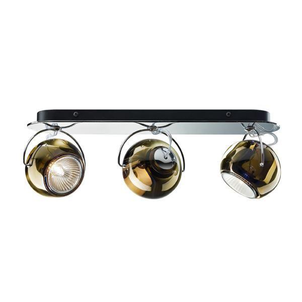 Fabbian Beluga Wall & Ceiling Light Triple Brown