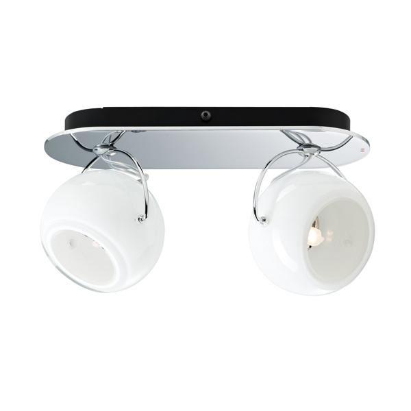 Fabbian Beluga Wall & Ceiling Light Double White Opal