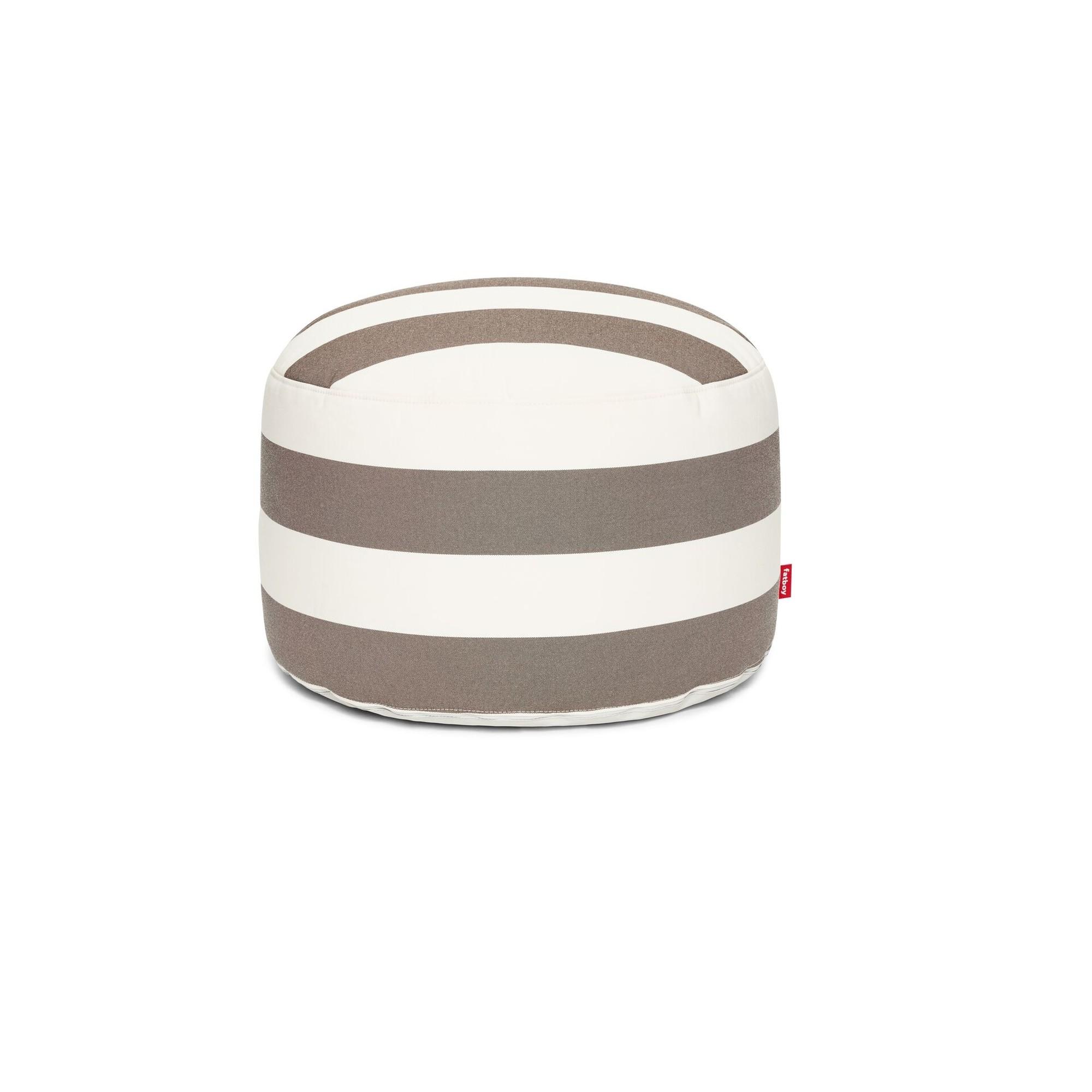 Pouf da esterno Fatboy Point, Grande, a righe, color cacao
