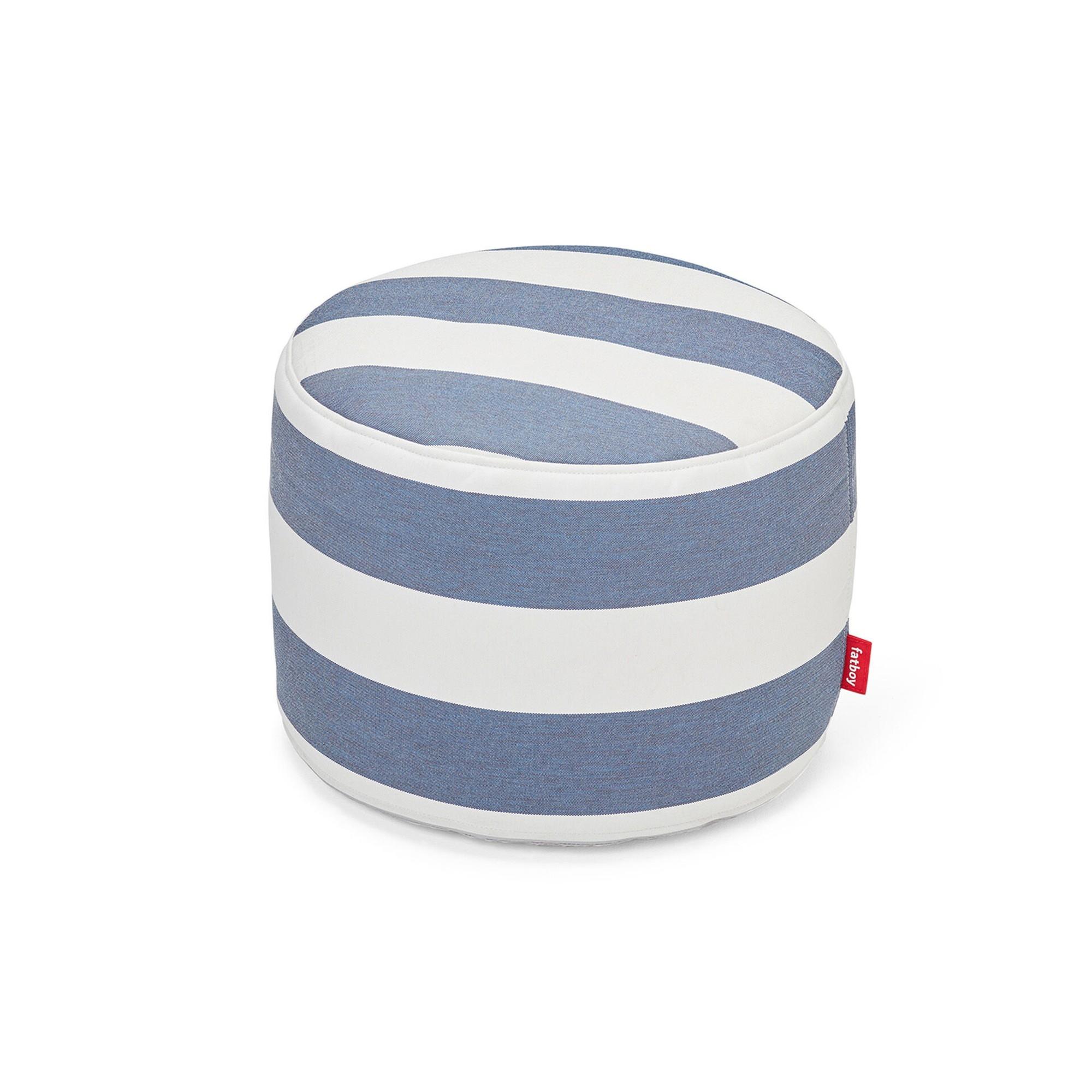 Pouf da esterno Fatboy Point a righe Blu Oceano