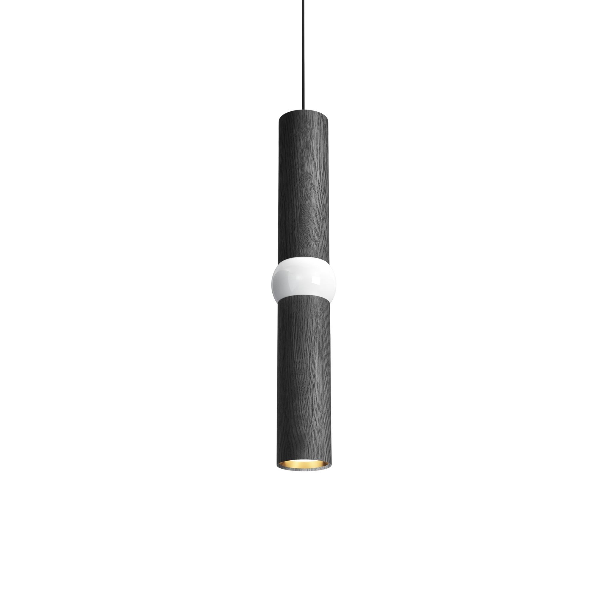 Plafoniera/ Lampadario Oblare Lightbone, media, Nero