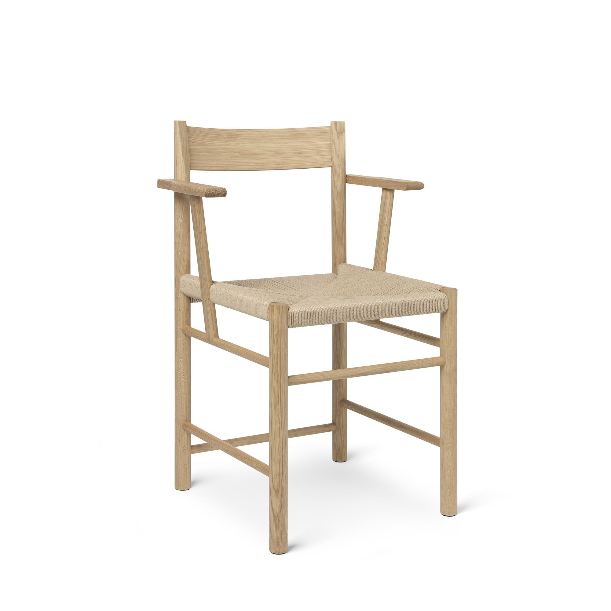 Brdr. Krüger F-Dining Chair With Armrest Oak