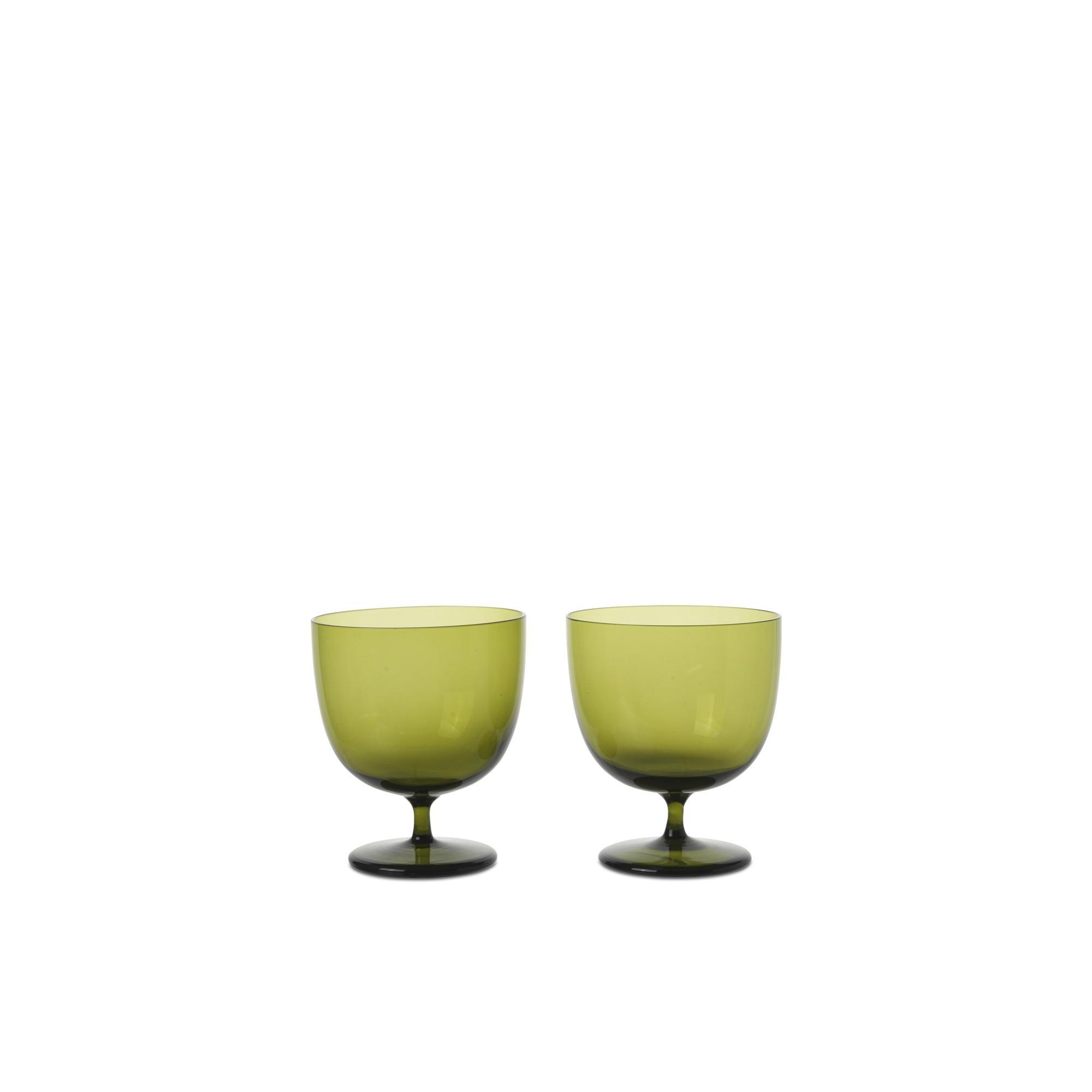 Ferm Living Host Verre à Eau Lot de 2 Vert Mousse