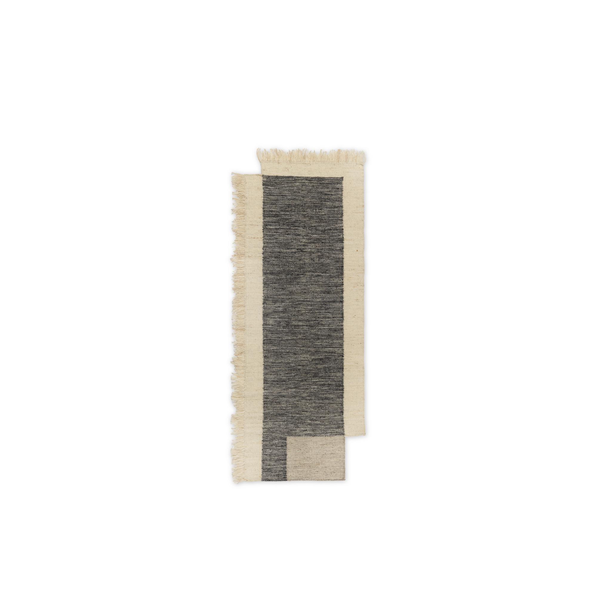 Ferm Living Counter Tapis de Sol 80x200 cm Charbon/ Blanc Cassé