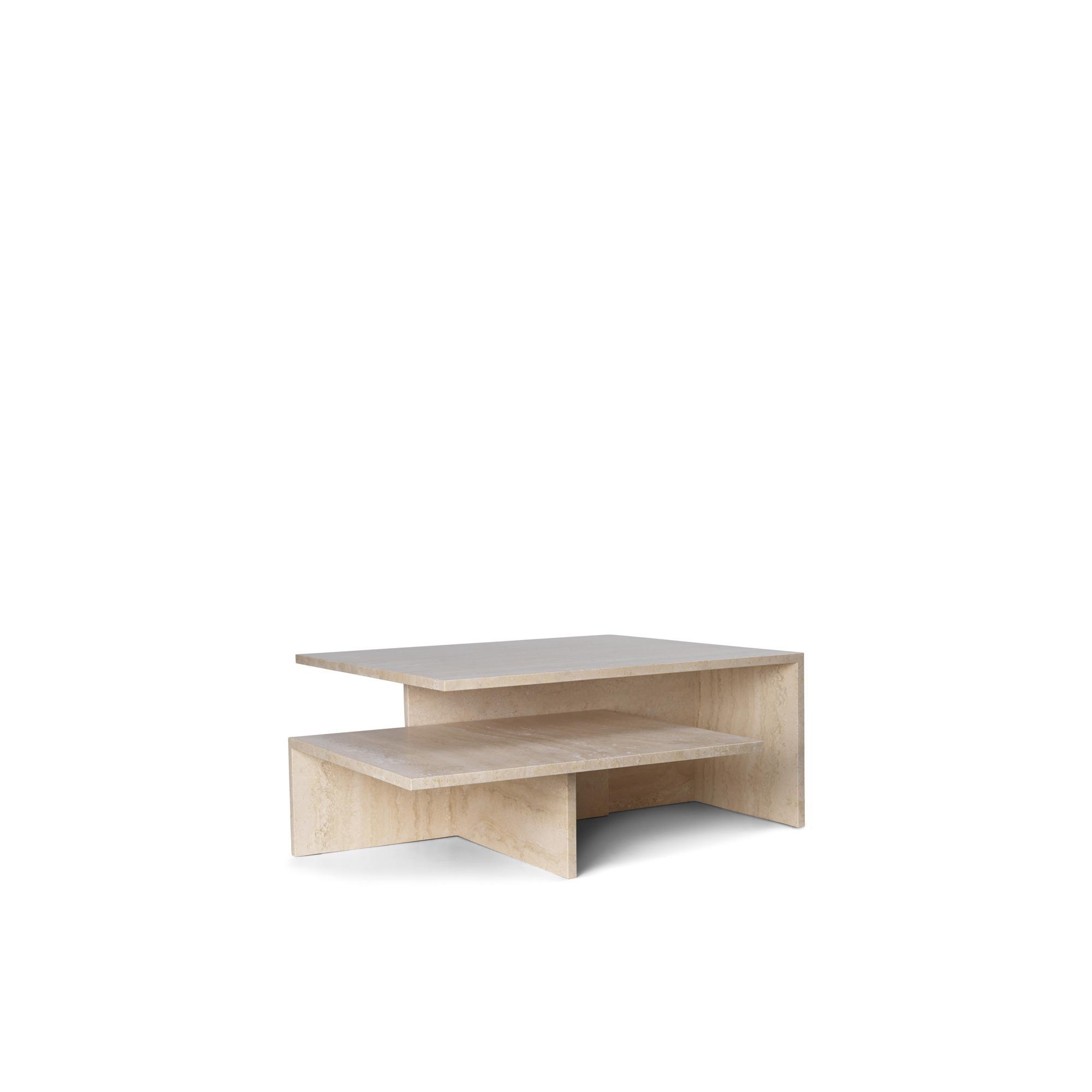 Ferm Living Distinct Grande Duo Coffee Table Travertine