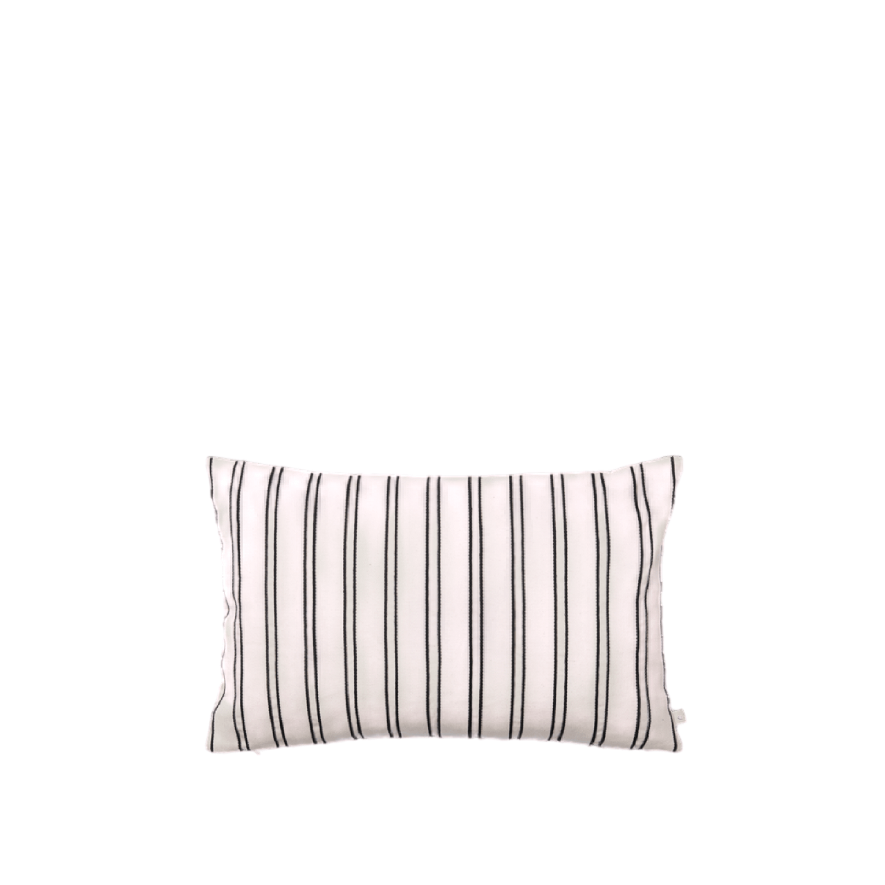 Funda de Cojín Rectangular de Sarga Ferm Living en Blanco Roto/ Negro