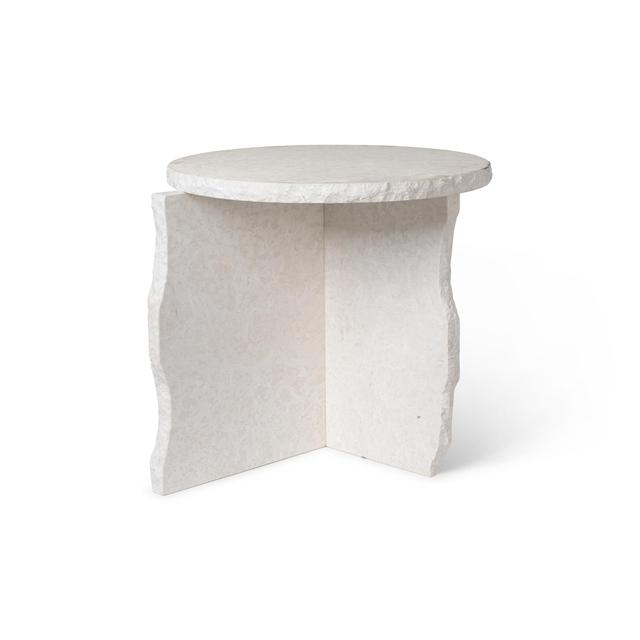 Ferm Living Mineral Sculptural Sofabord Bianco Curia Marmor