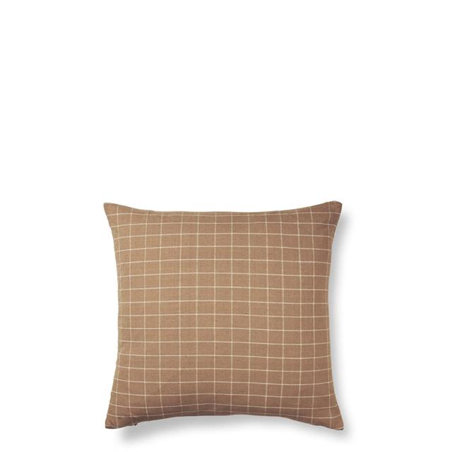 #1 - Ferm Living Brown Cotton Pude Check
