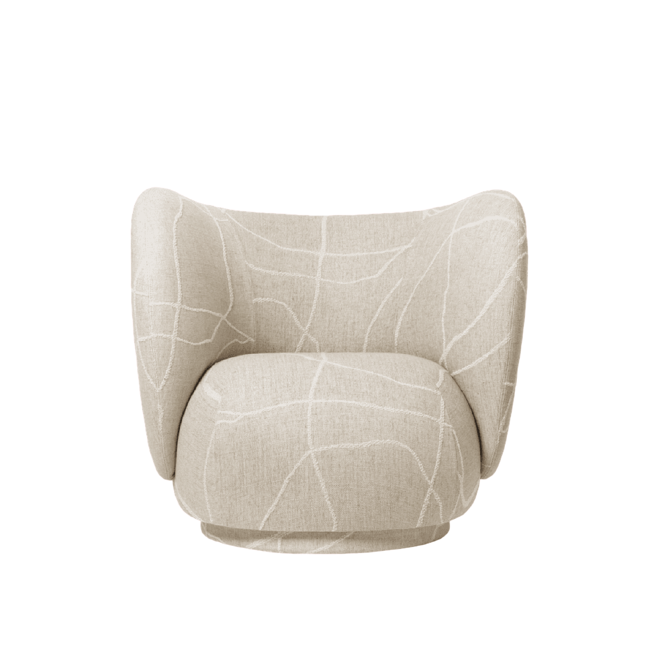 Ferm Living Rico Lænestol Med Swivel Can Lis/Sand