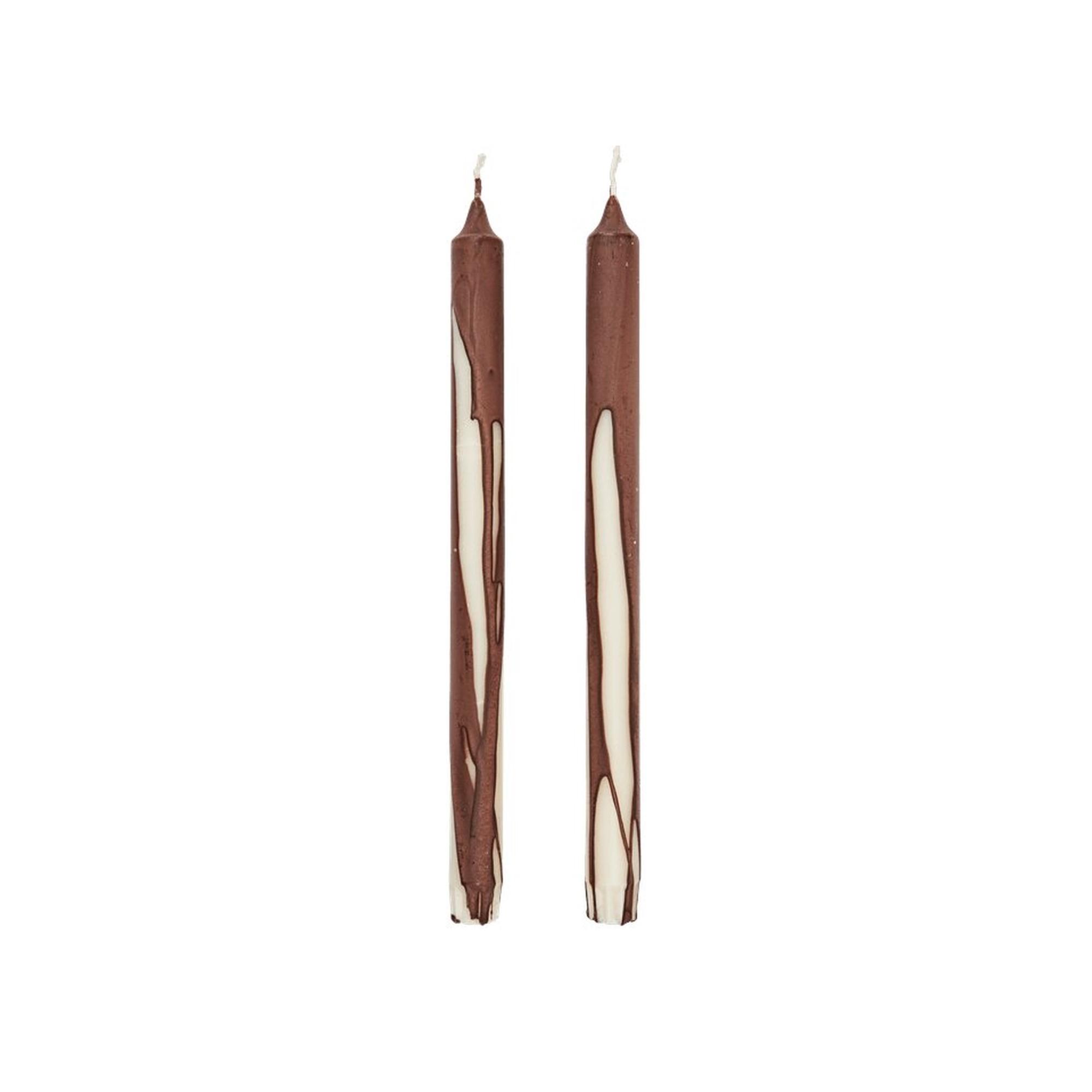 Juego de 2 velas Ferm Living Drip color chocolate negro