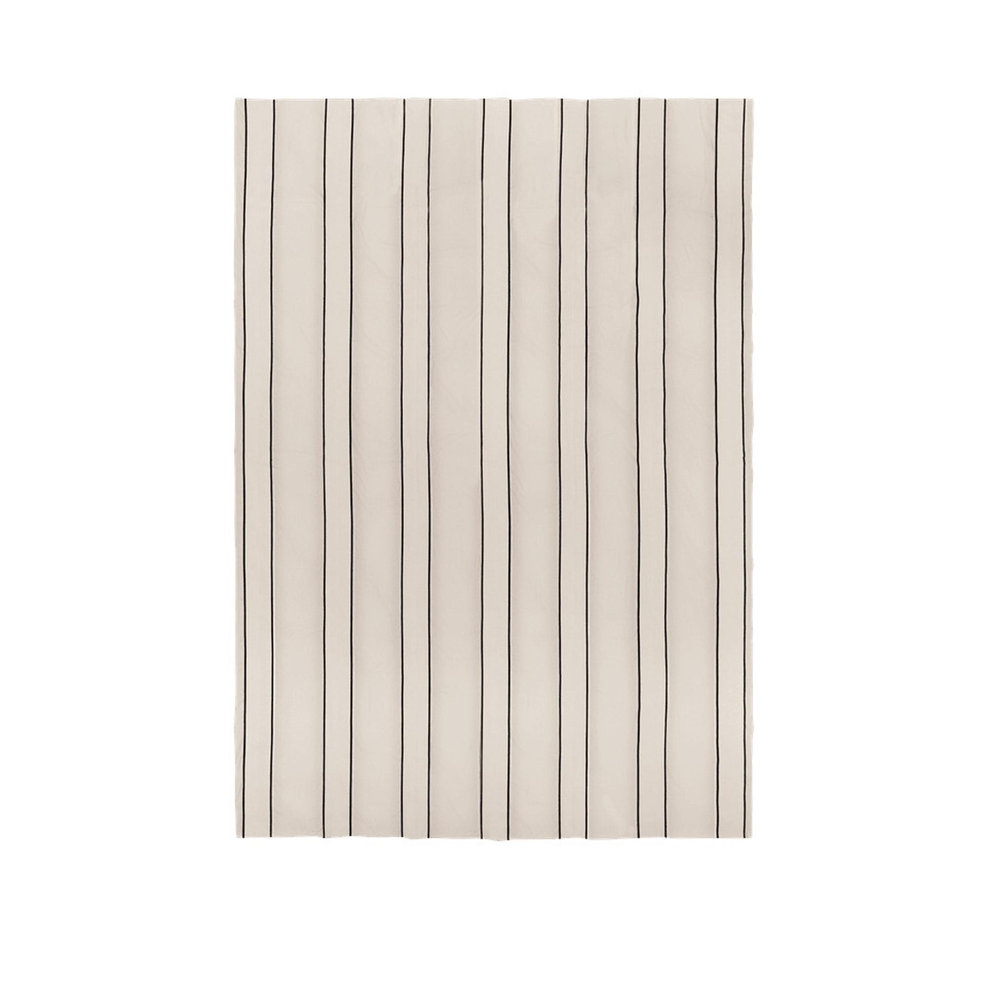 Ferm Living Twill Bedspread Double Off White/ Black