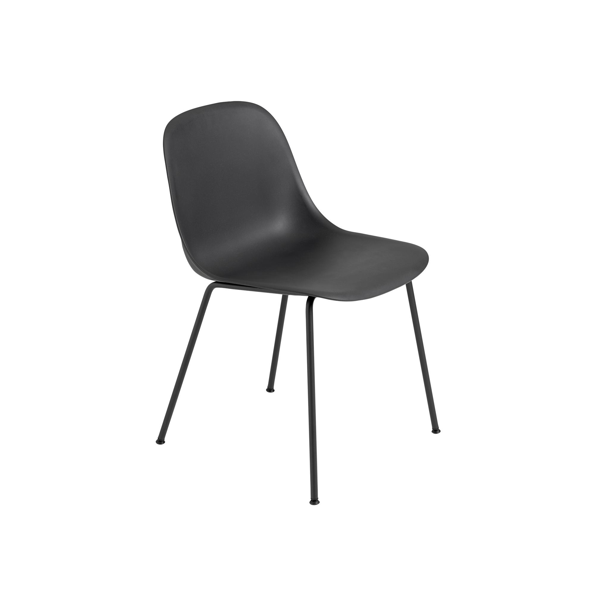 Muuto Fiber Dining Chair w. Tube Base Black