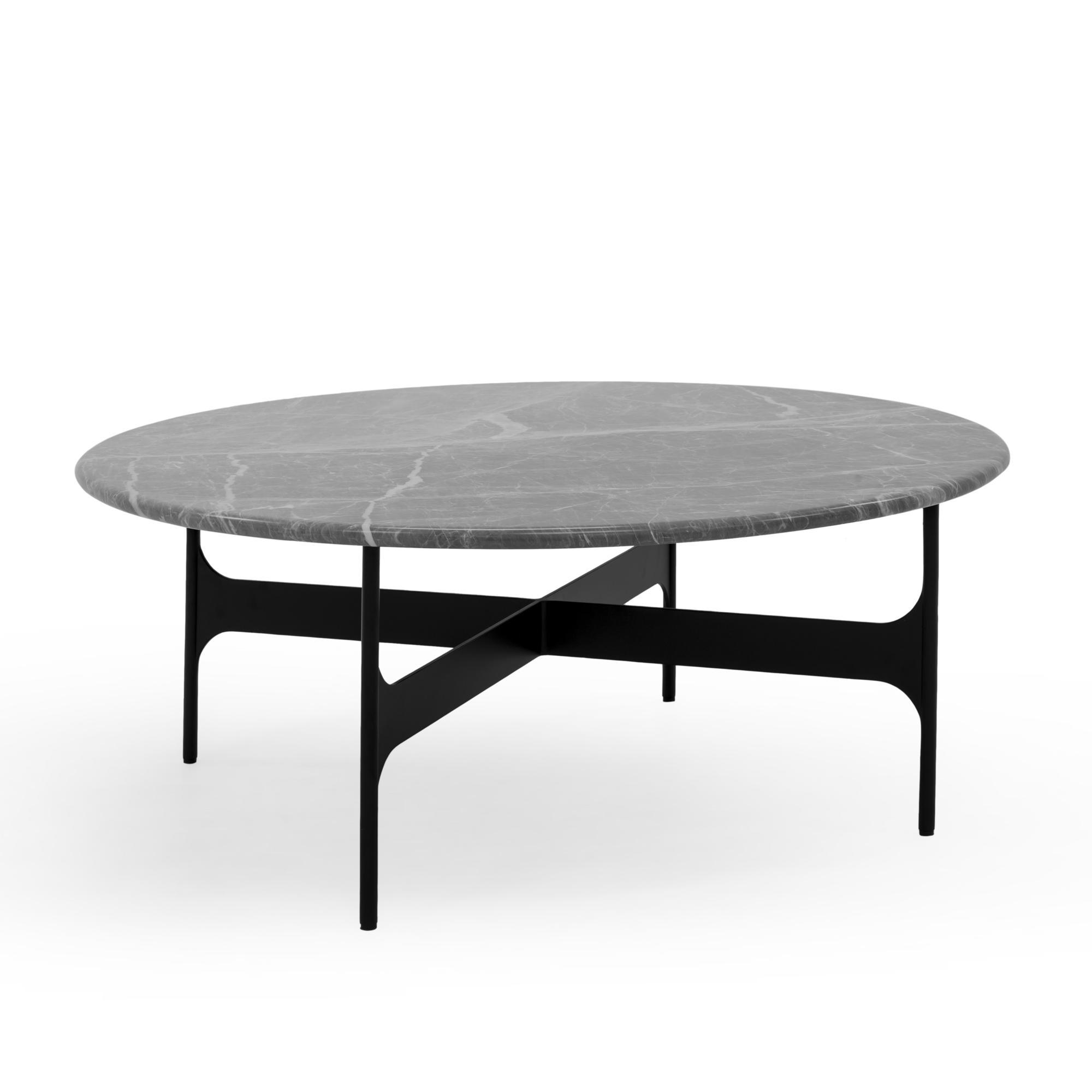 Wendelbo Floema Table Basse Ø85 Marbre Gris Emperador