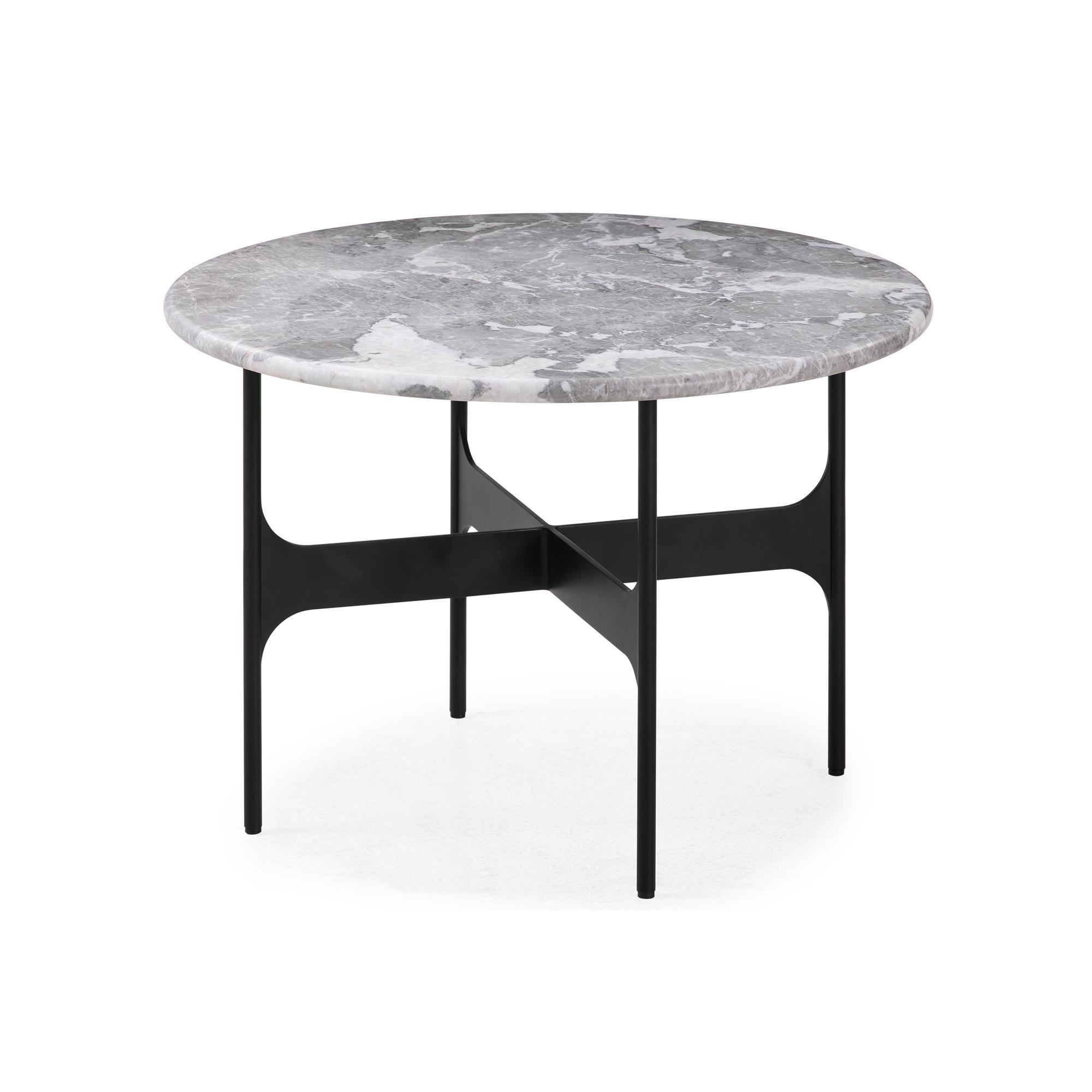 Wendelbo Floema Coffee Table Ø60 Gray Emperador Marble