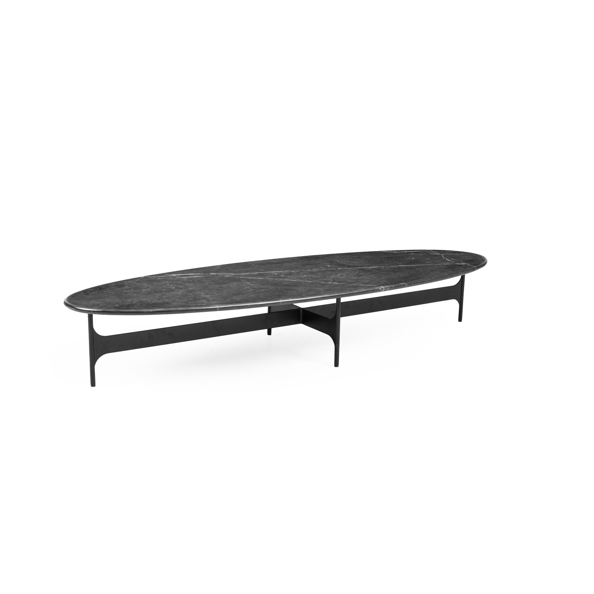 Wendelbo Floema Ovale Salontafel Zwart Zwart Marquina Marmer