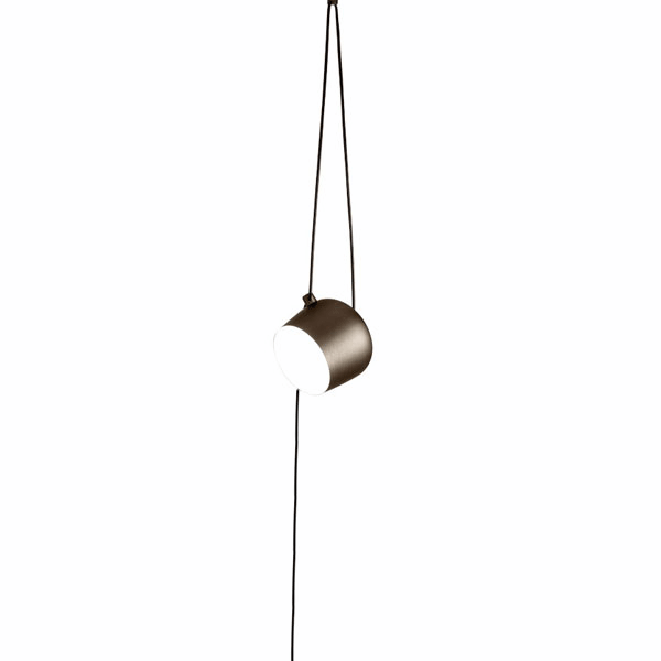 Flos AIM Pendant Anodized Bronze w. Plug Small