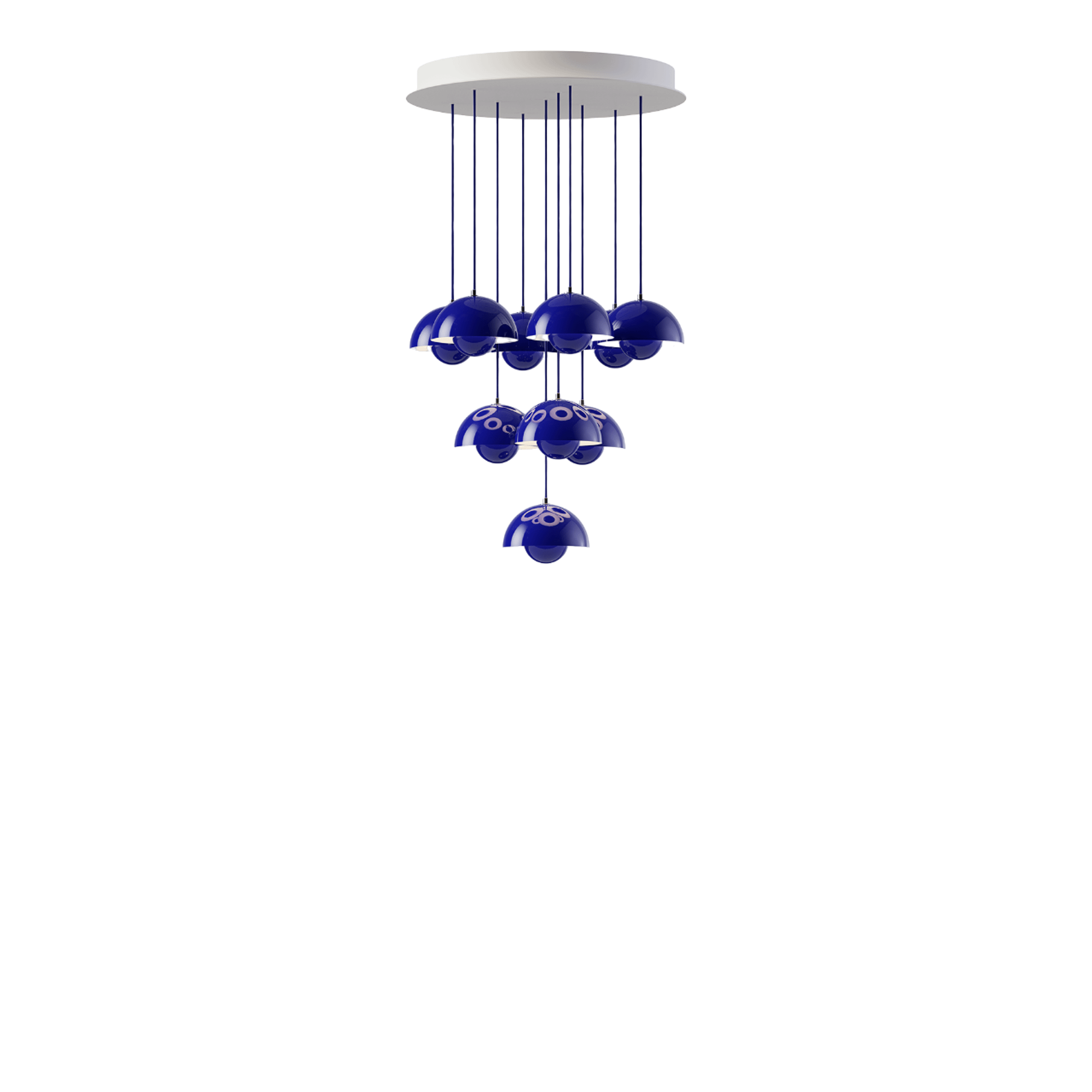 &Tradition Flowerpot VP10 Chandelier 10 Pcs Ø53 Cobalt Blue