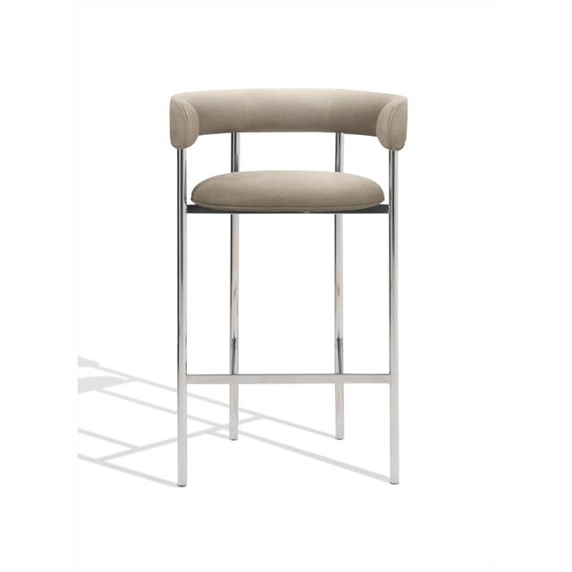 Møbel Copenhagen Font Barstol med Armlæn 65 cm Hallingdal 65 200/Poleret Stål Stel