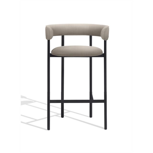 Møbel Copenhagen Font Barstol med Armlæn 75 cm Trio 0205/Sort Stel