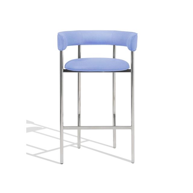 Møbel Copenhagen Font Barstol med Armlæn 65 cm Divina 676/Poleret Stål Stel