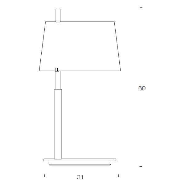 FontanaArte Passion Mellan Bordslampa Skiss