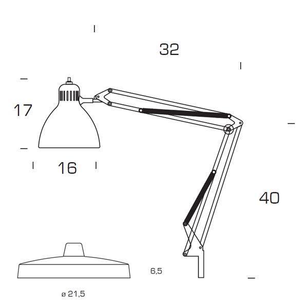 FontanaArte Naska 1 Bordslampa Skiss